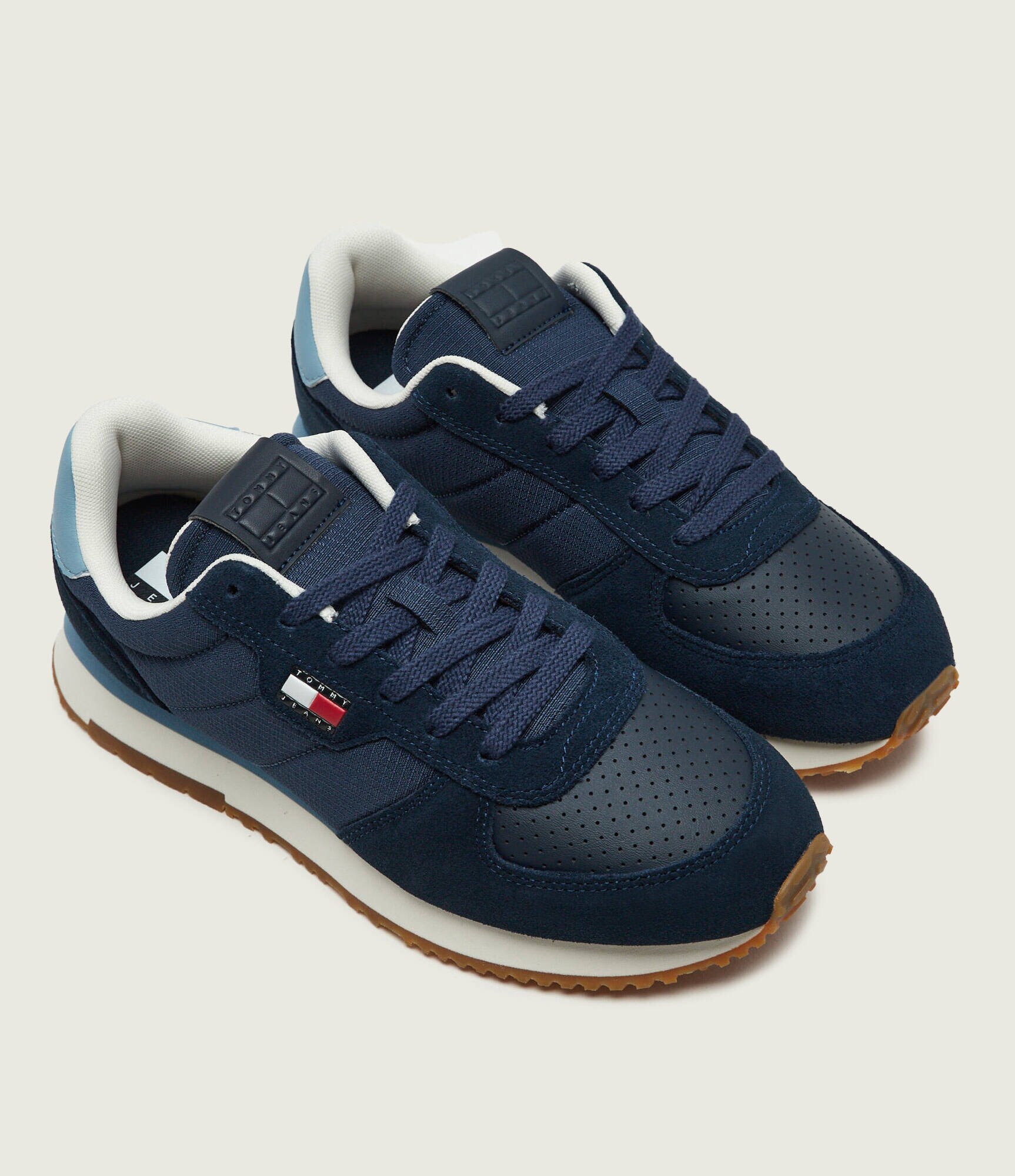 Tommy Jeans Sneakers Runner Flag | piele întoarsă