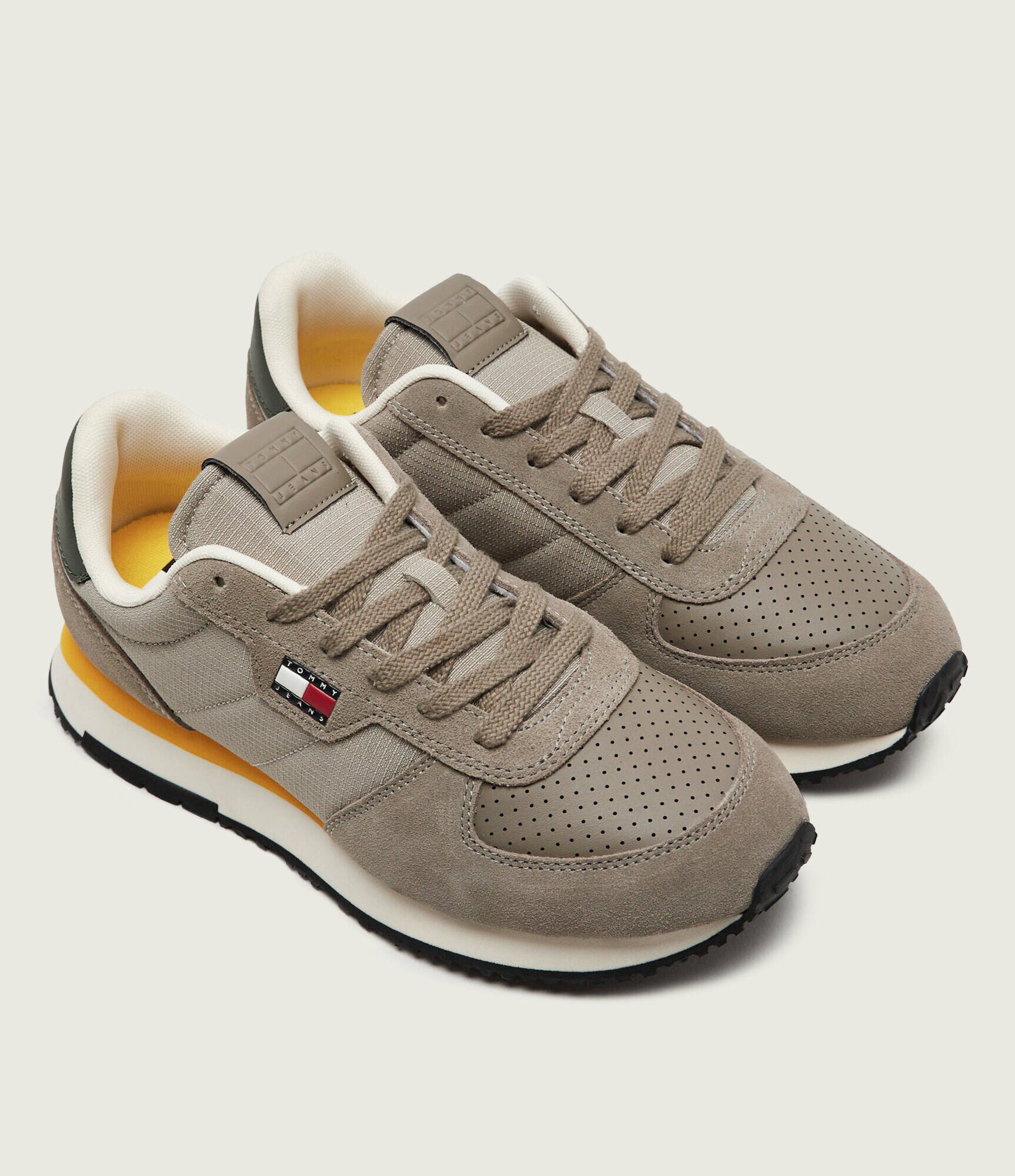 Tommy Jeans Sneakers Runner Flag | piele întoarsă