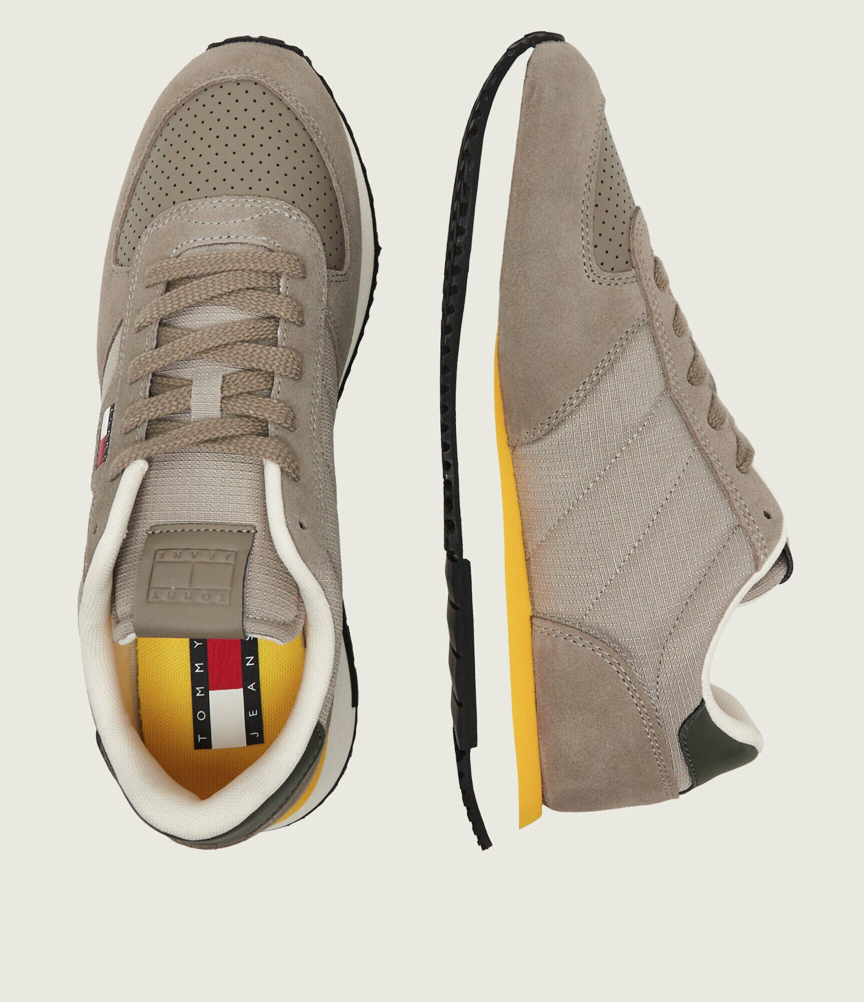 Tommy Jeans Sneakers Runner Flag | piele întoarsă