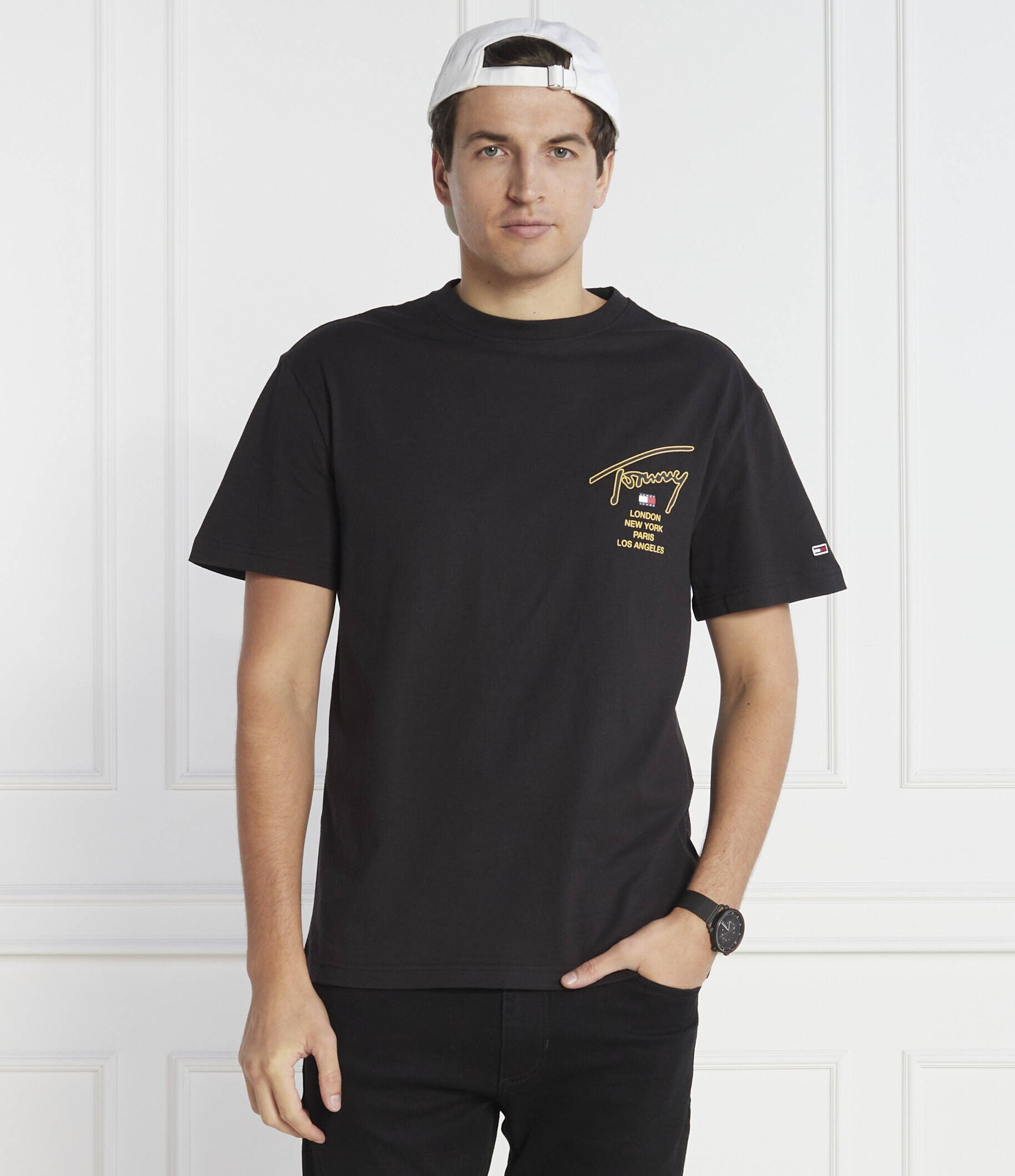 Tommy Jeans Tricou GOLD SIGNATURE BACK | Regular Fit