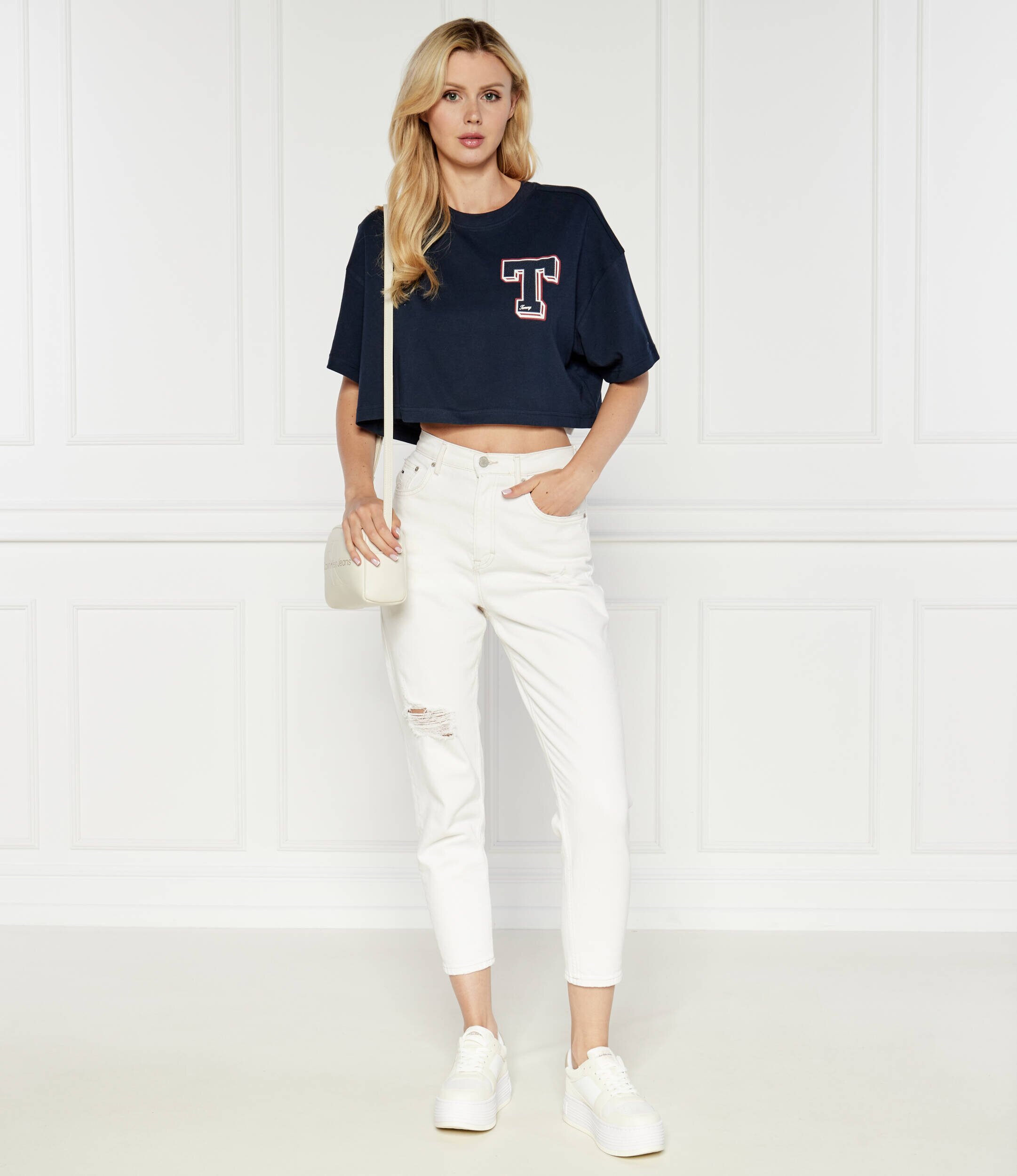 Tommy Jeans Tricou Letterman | Cropped Fit