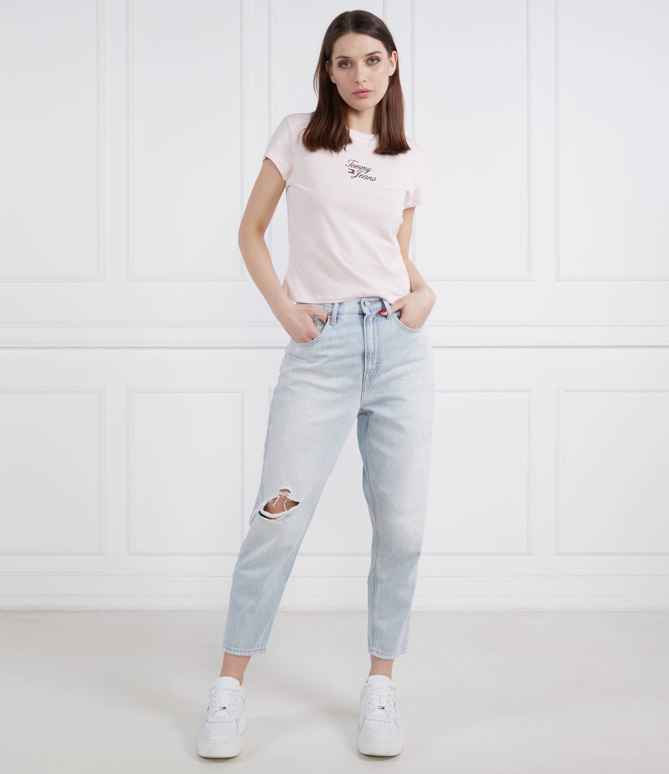 Tommy Jeans Tricou TJW BBY ESSENTIAL LOGO | Regular Fit