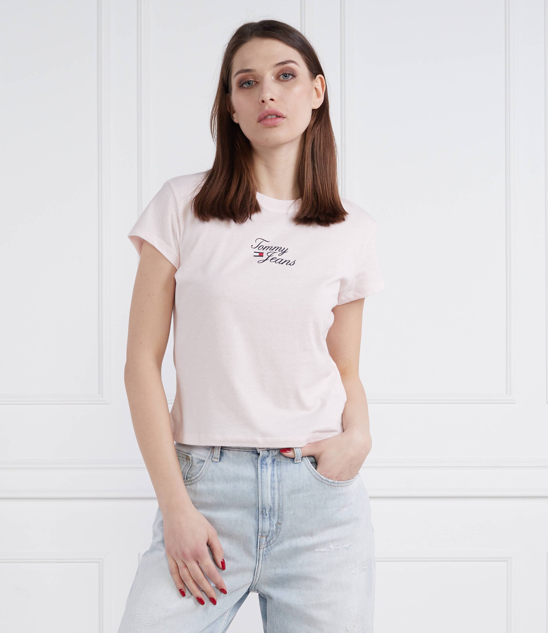 Tommy Jeans Tricou TJW BBY ESSENTIAL LOGO | Regular Fit