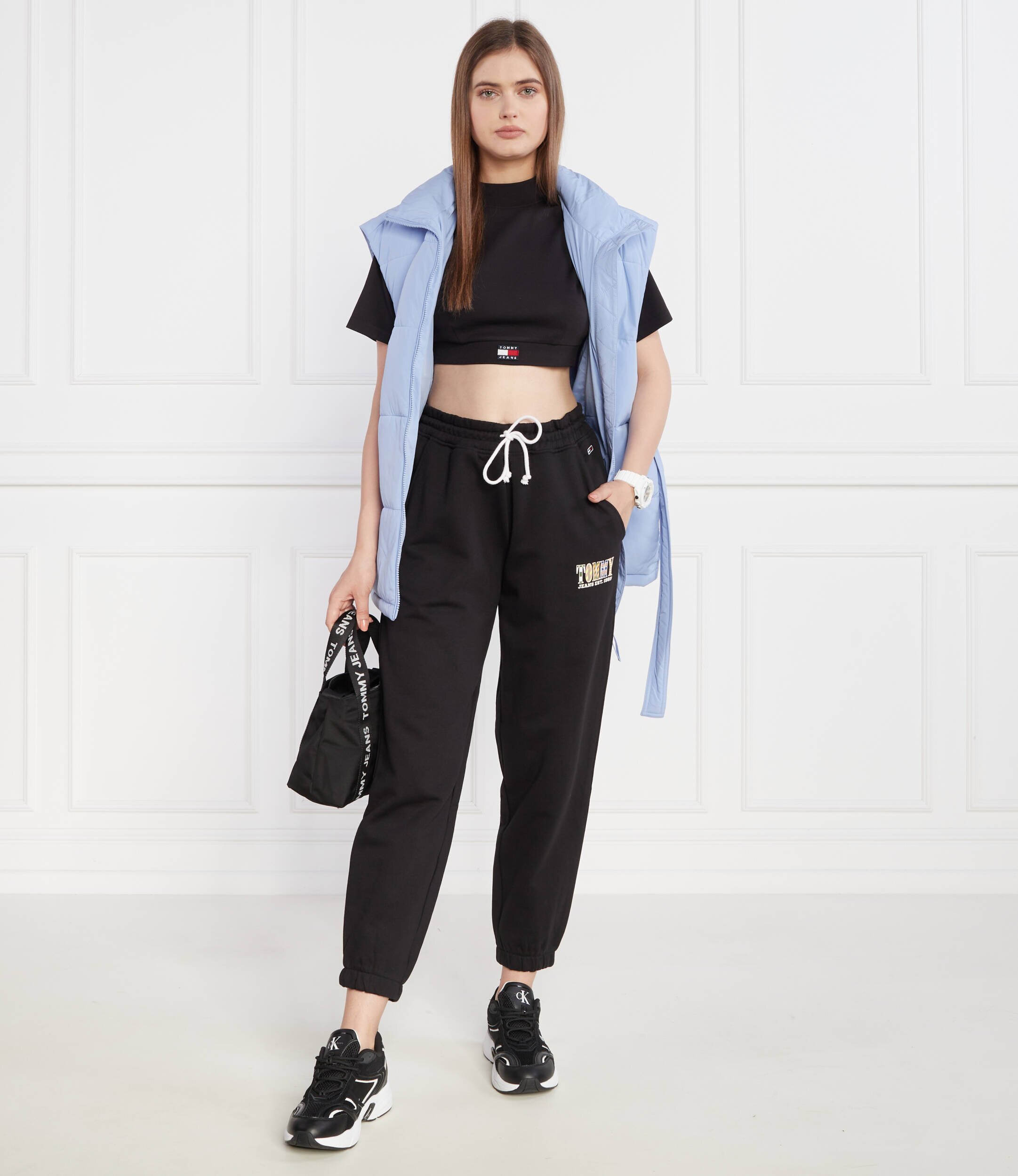 Tommy Jeans Tricou TJW SP CRP XS BADGE MOCK NECK | Cropped Fit