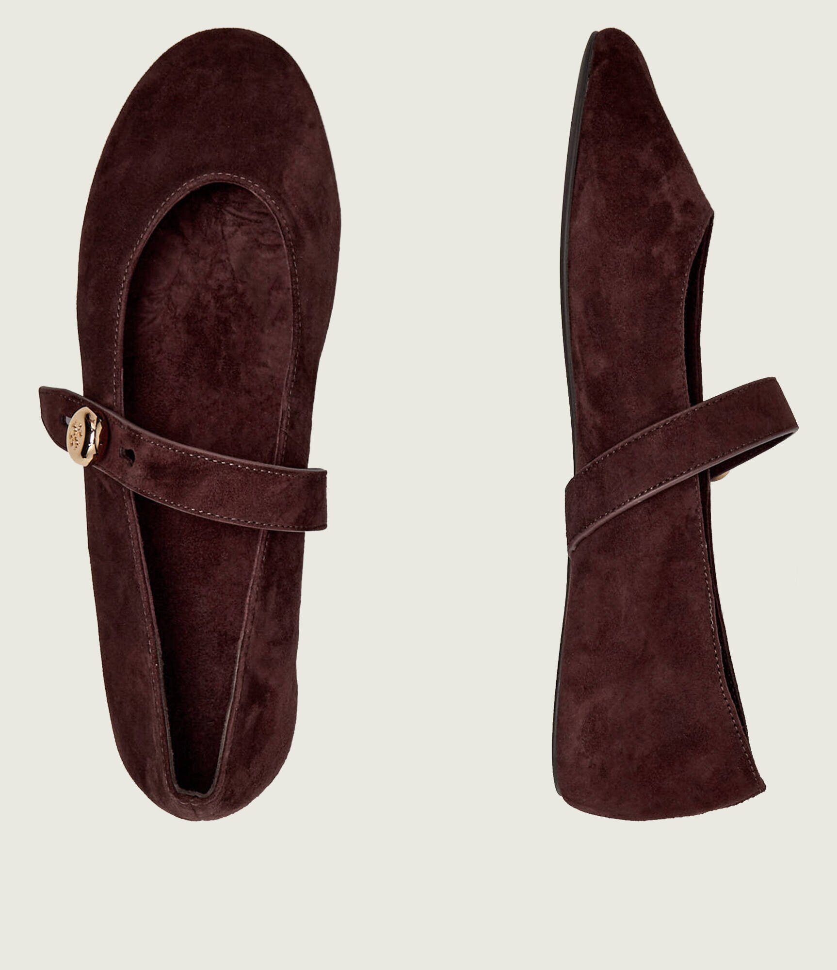 Tory Burch Balerini Romy Mary Jane | piele întoarsă