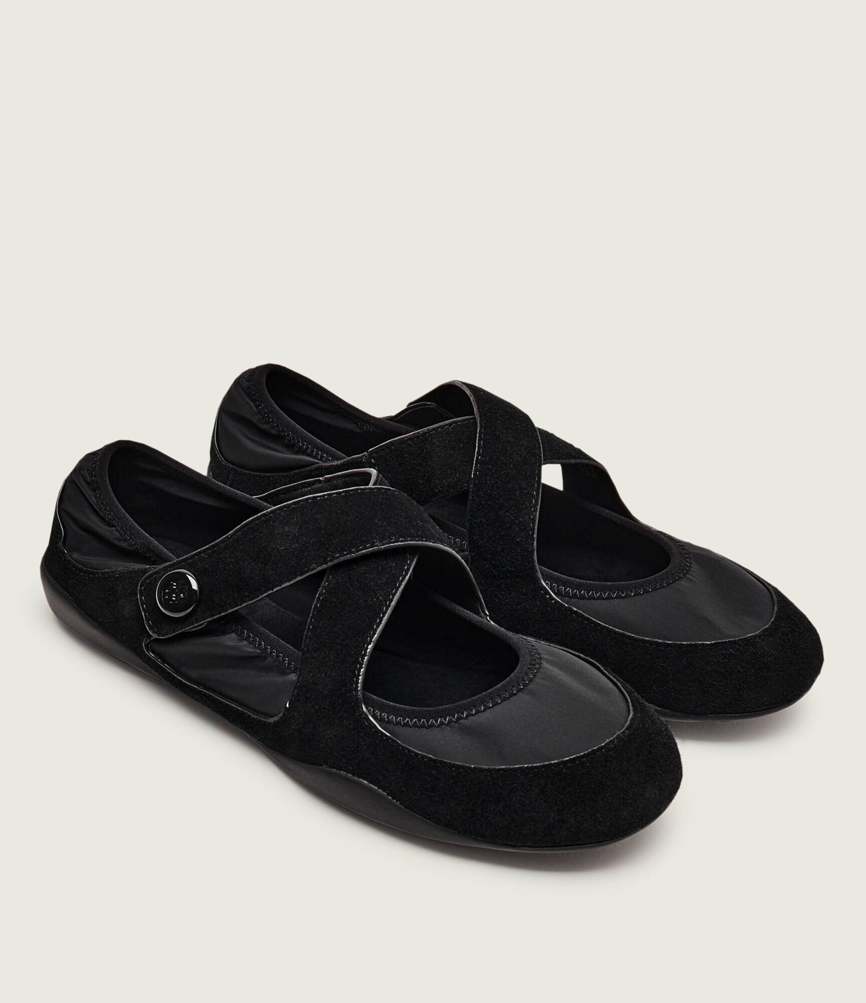 Tory Burch Balerini Romy Sport Mary Jane | piele întoarsă