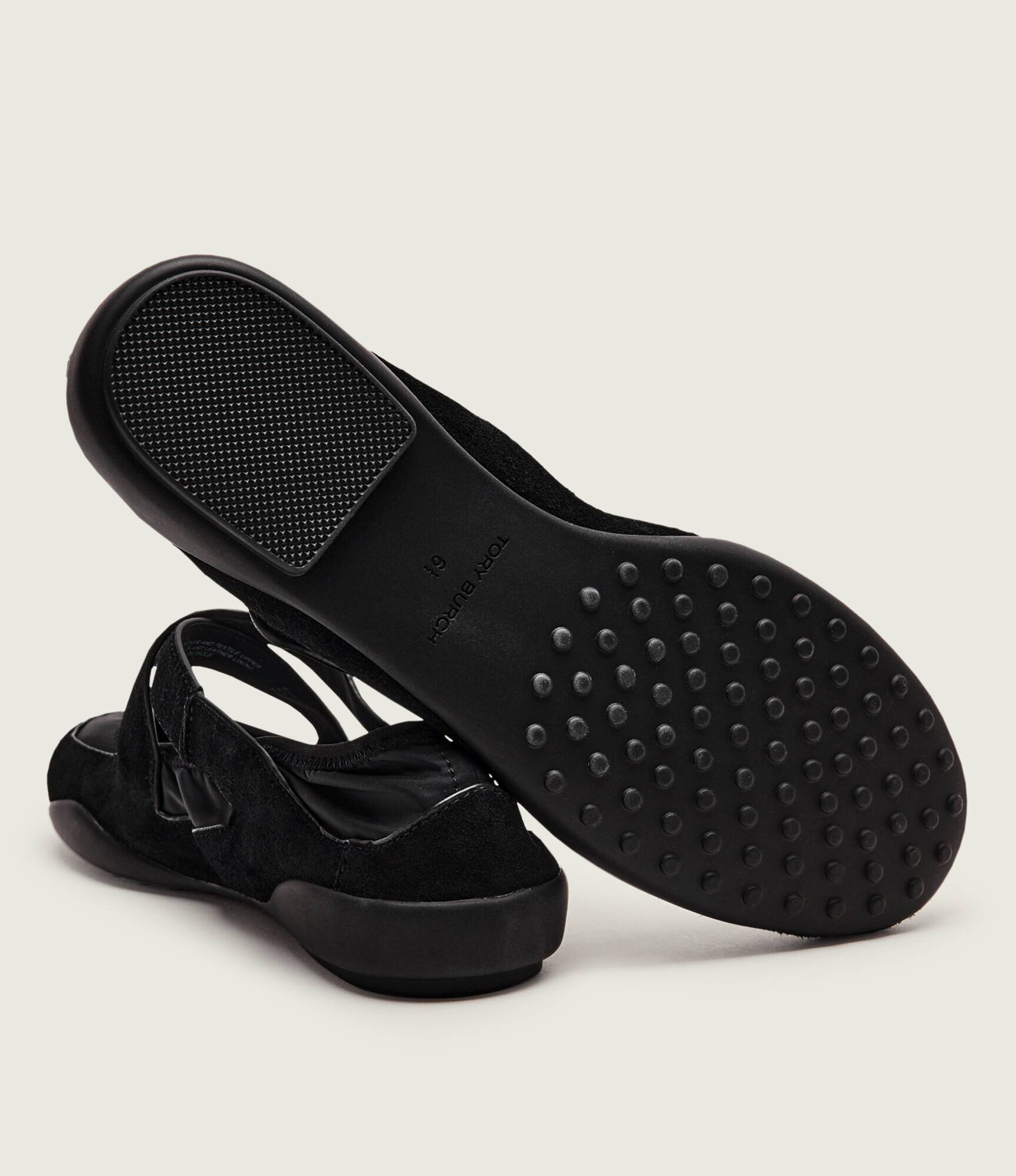 Tory Burch Balerini Romy Sport Mary Jane | piele întoarsă