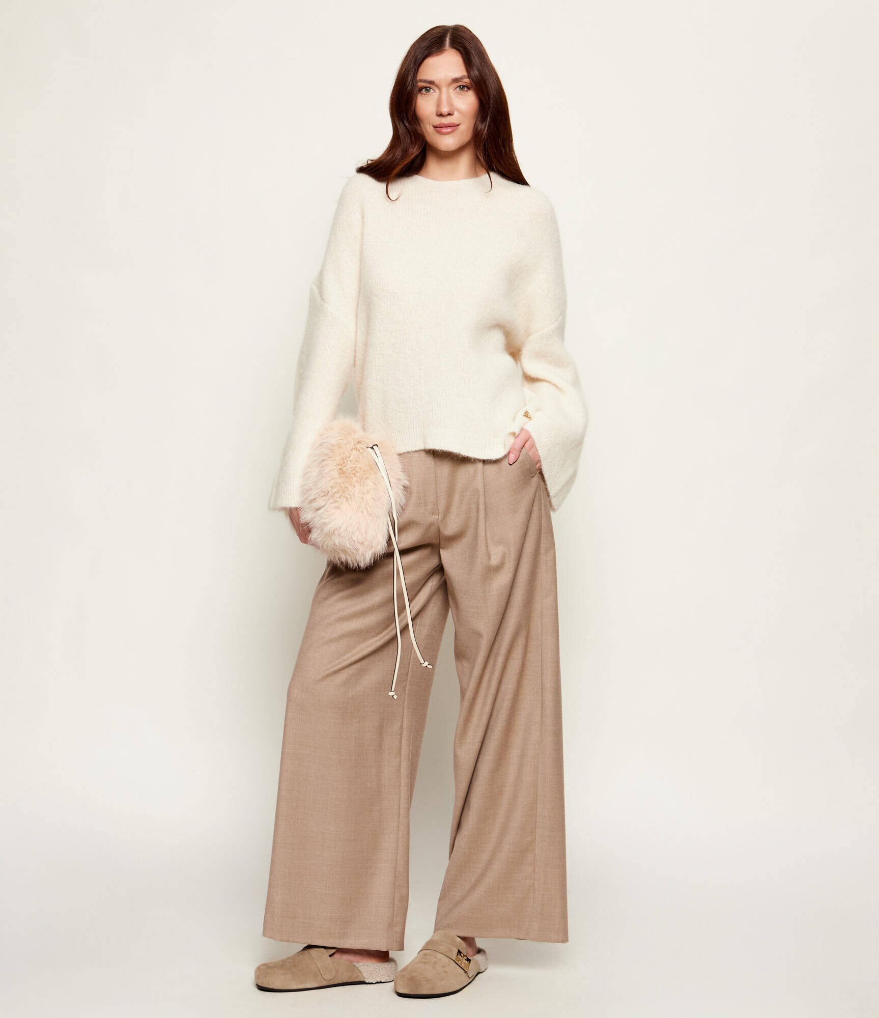 Tory Burch Căptușite mules (încălțăminte) Mellow | piele întoarsă | shearling