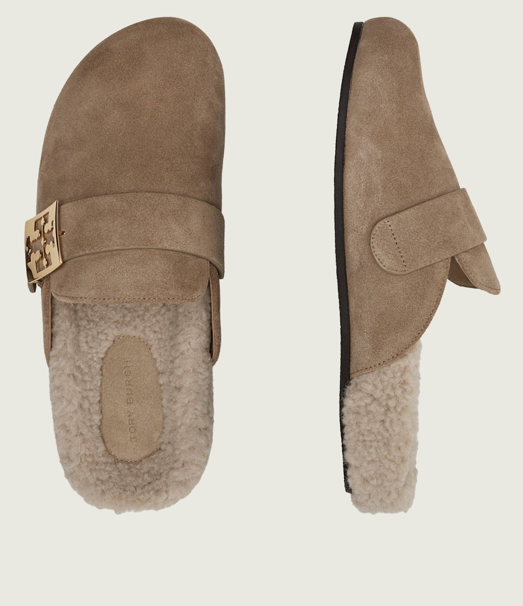 Tory Burch Căptușite mules (încălțăminte) Mellow | piele întoarsă | shearling