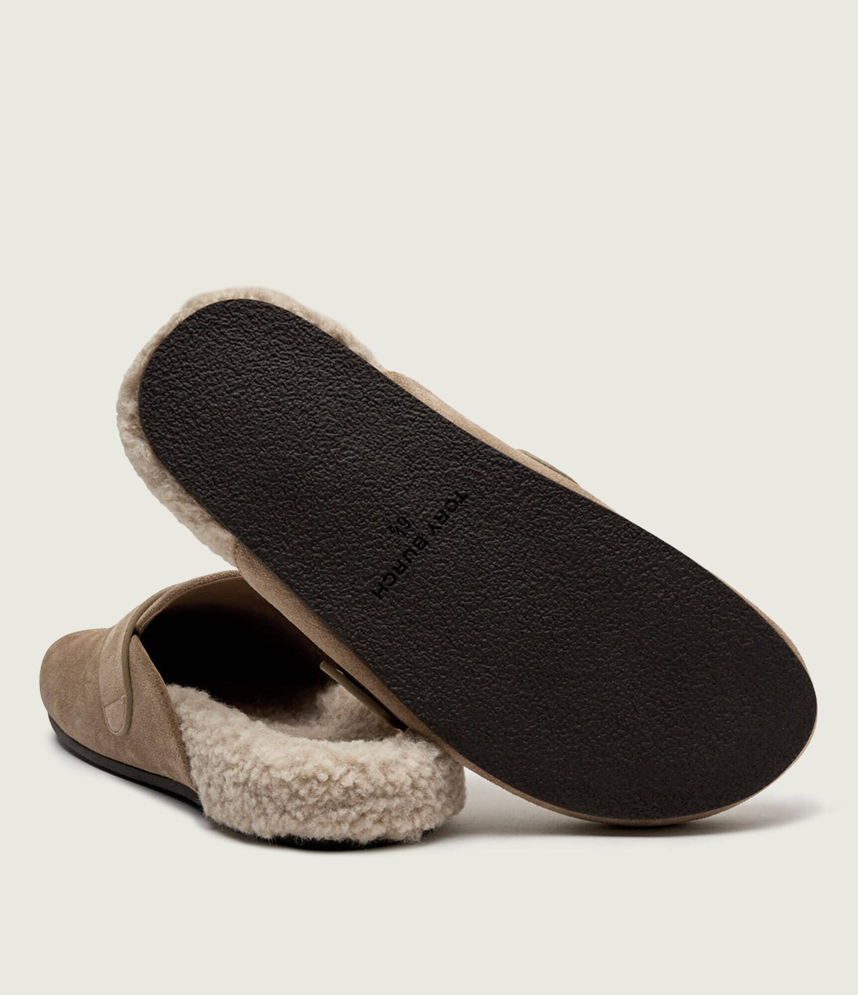 Tory Burch Căptușite mules (încălțăminte) Mellow | piele întoarsă | shearling