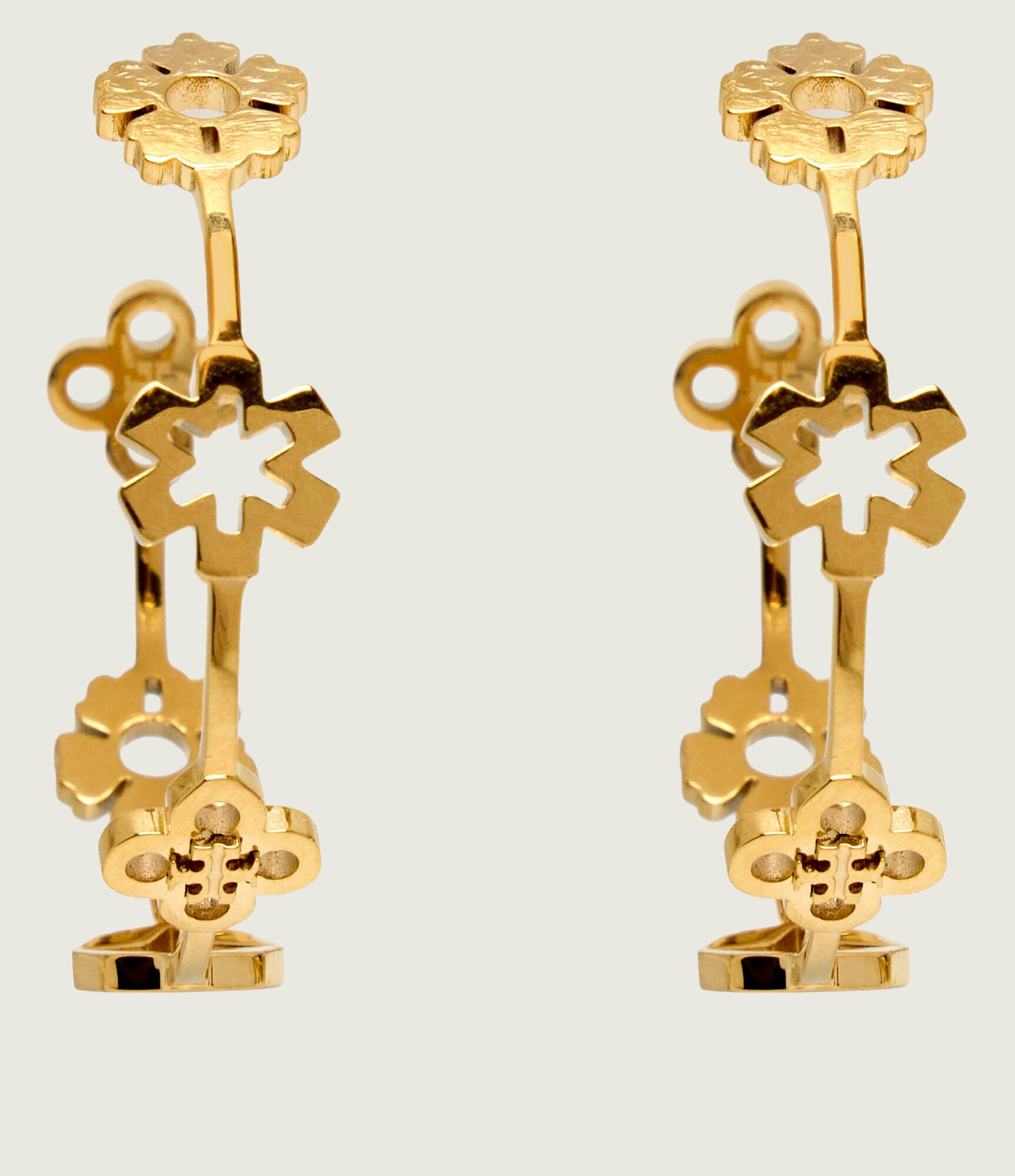 Tory Burch Cercei Forget Me Not Hoop Earrings