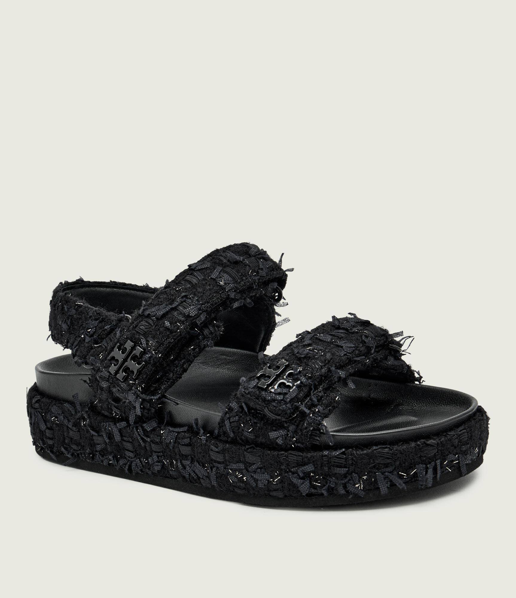 Tory Burch De lână sandale KIRA cu adaos de piele