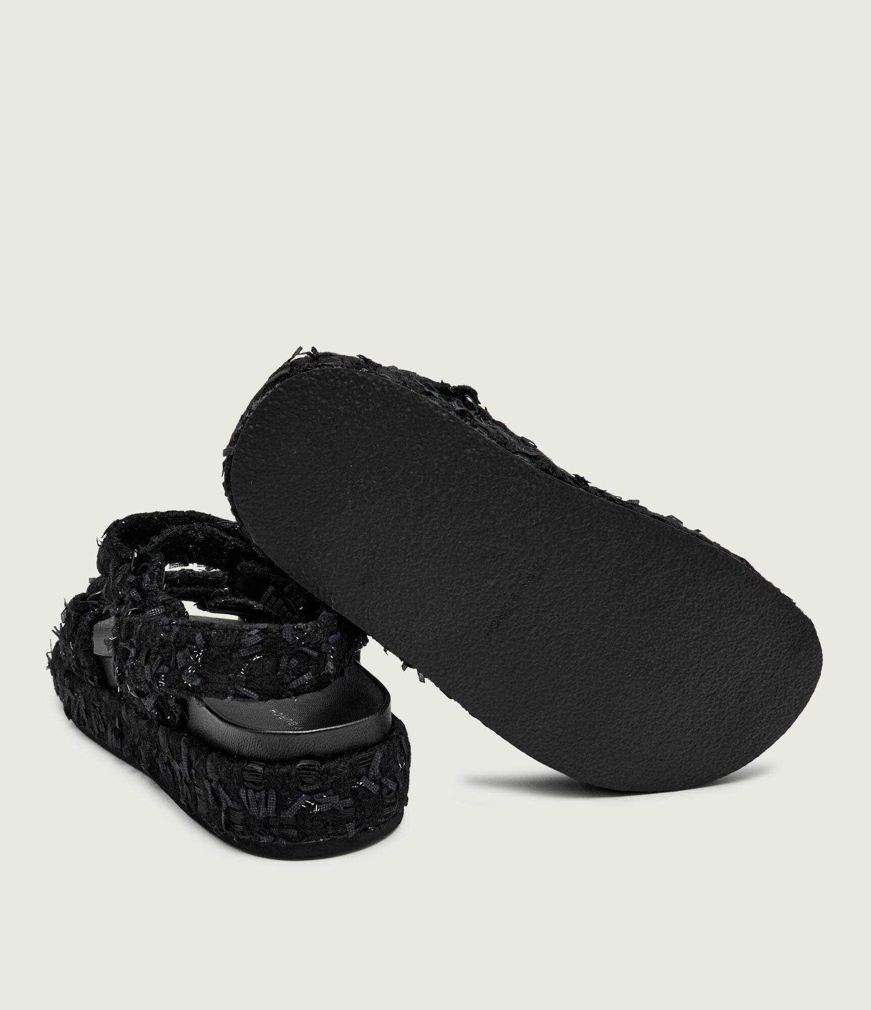 Tory Burch De lână sandale KIRA cu adaos de piele