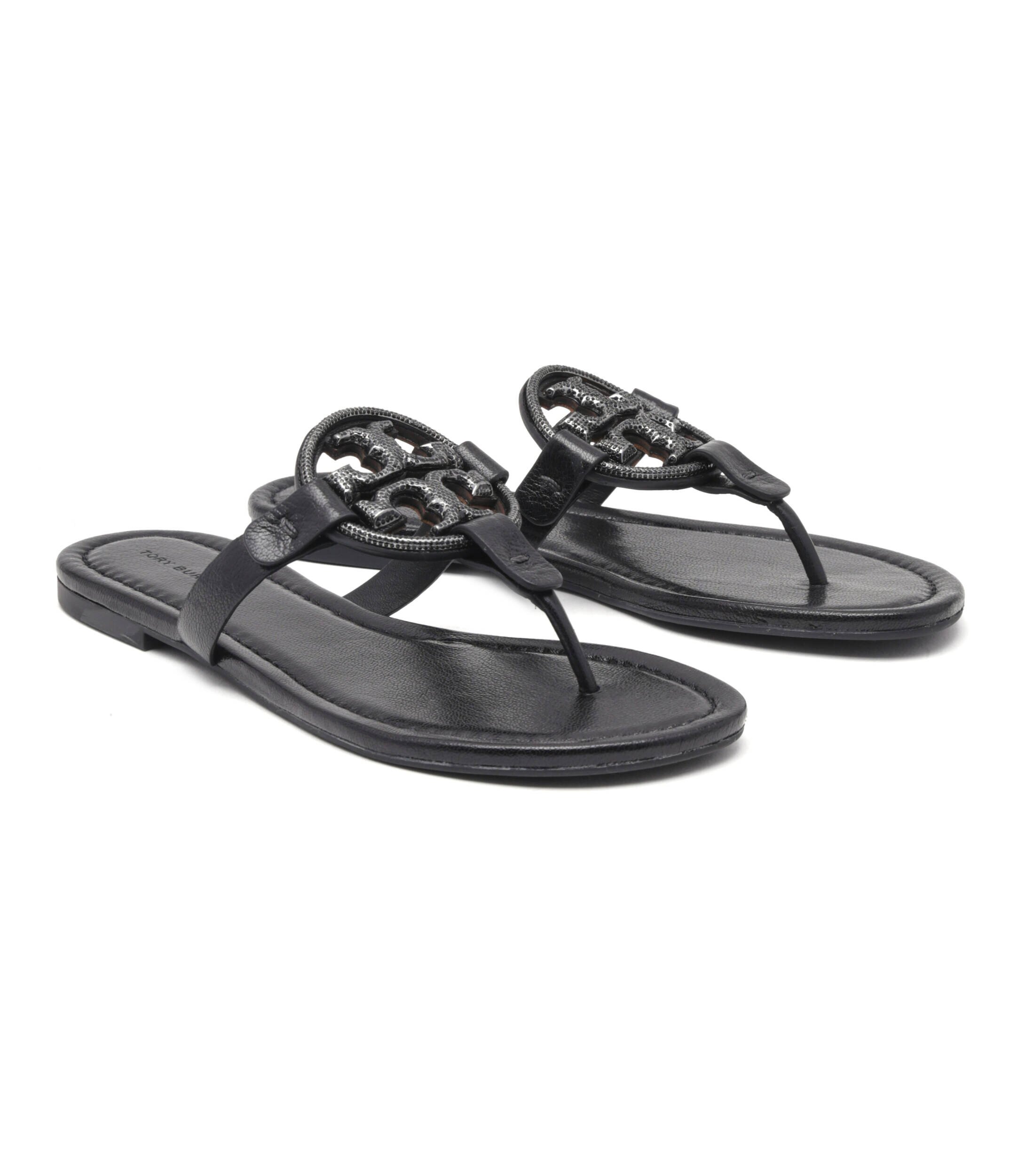 Tory Burch De piele flip flops Miller Pave