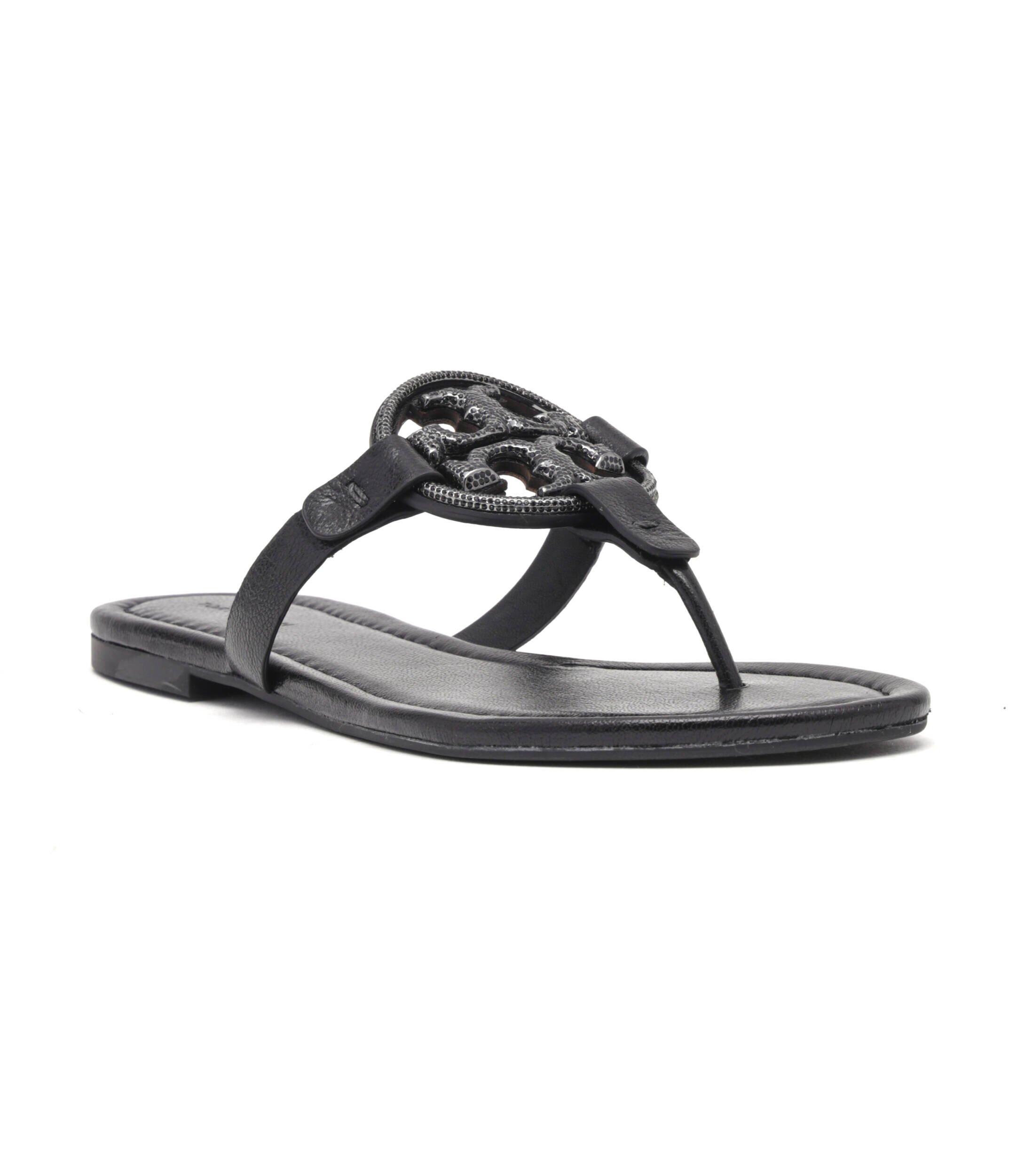 Tory Burch De piele flip flops Miller Pave