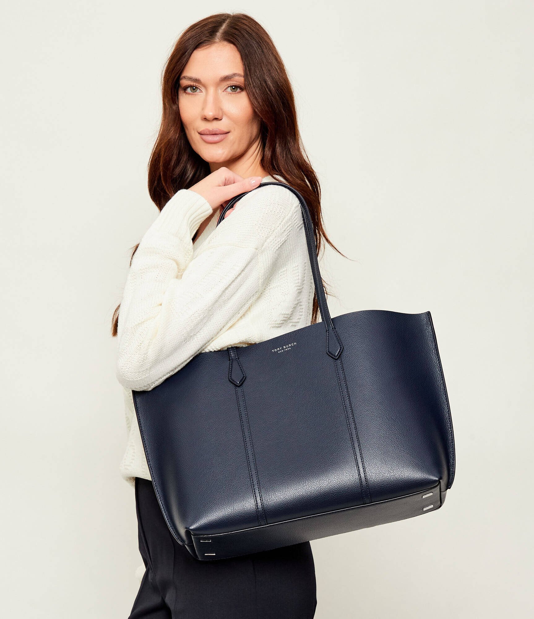 Tory Burch De piele geantă shopper + borsetă Perry