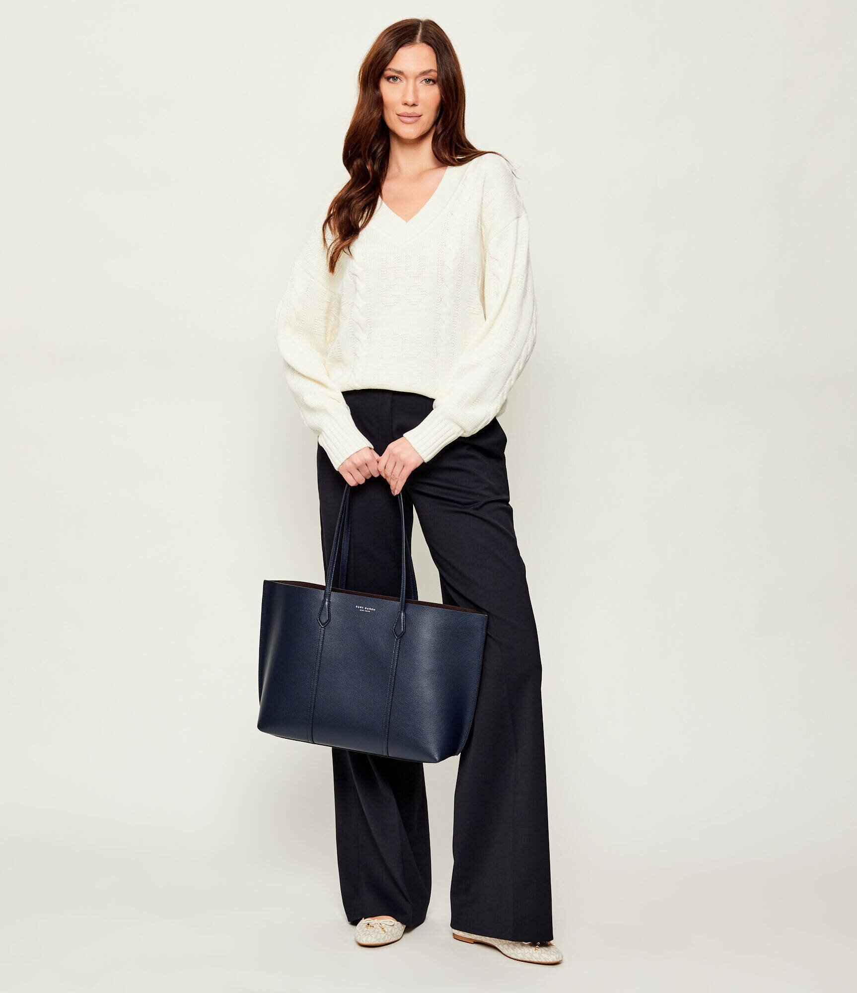 Tory Burch De piele geantă shopper + borsetă Perry