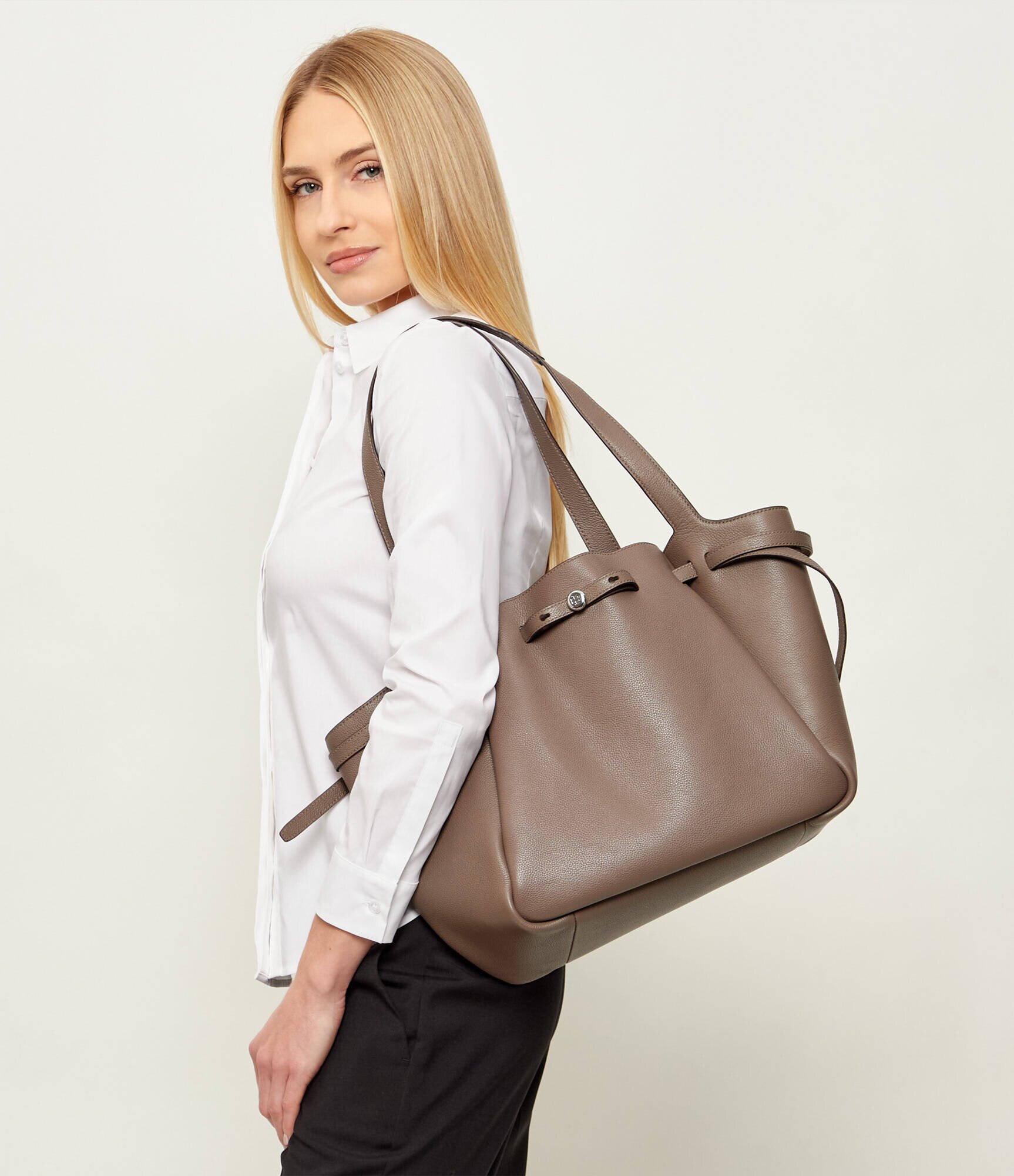 Tory Burch De piele geantă shopper Romy Large