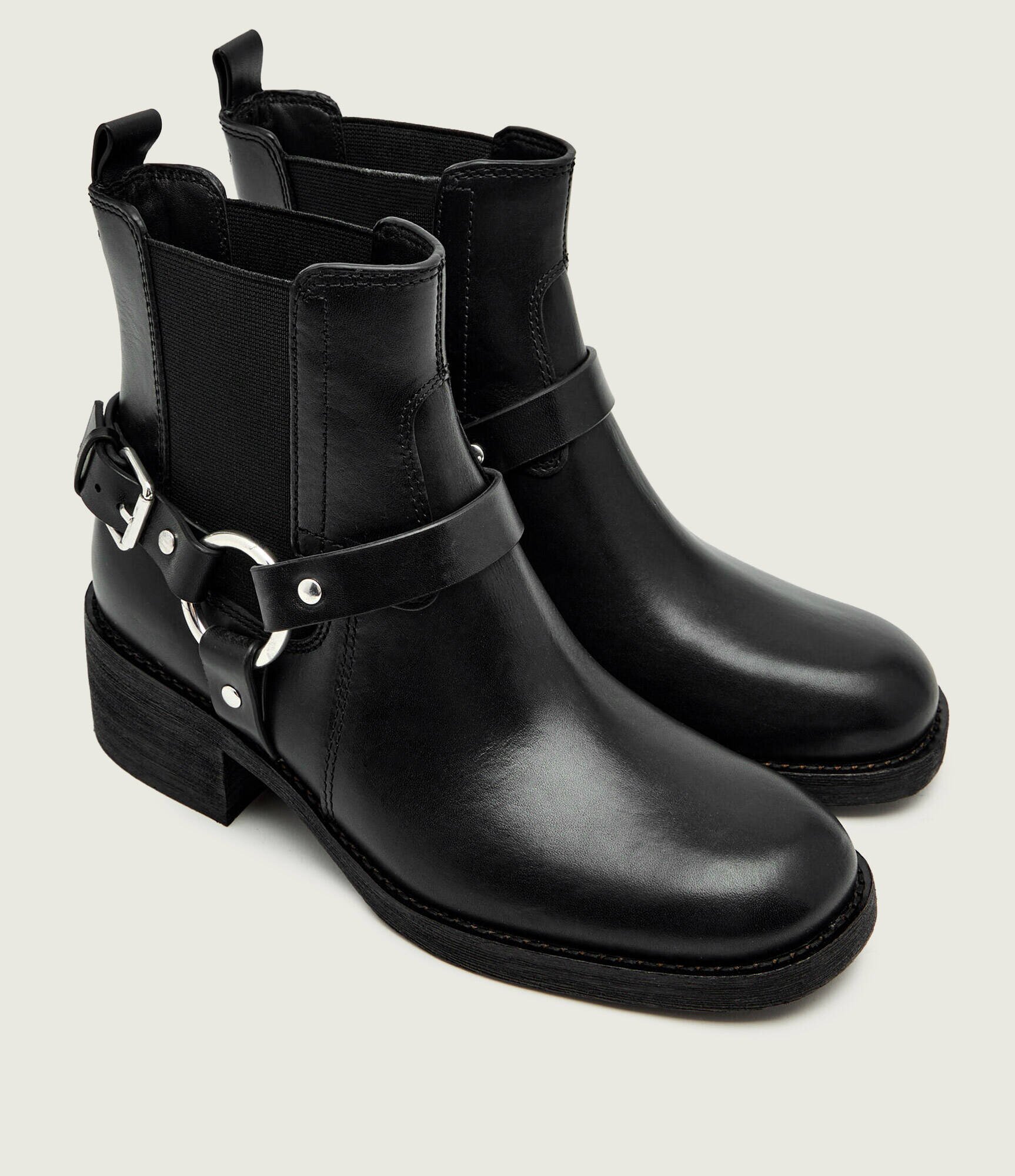 Tory Burch De piele ghete biker MOTO