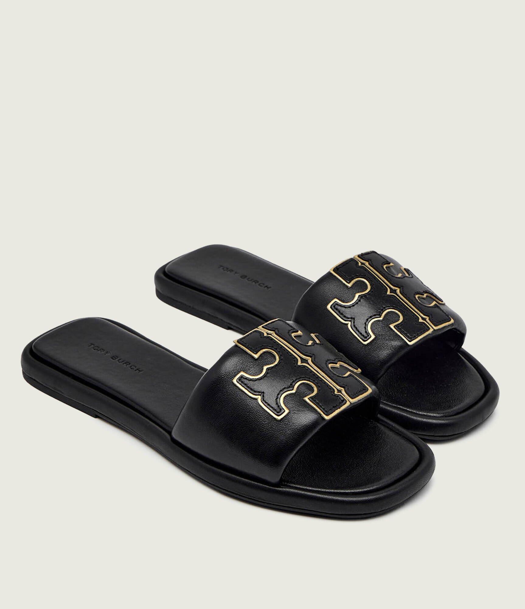 Tory Burch De piele șlapi DOUBLE T SPORT SLIDE