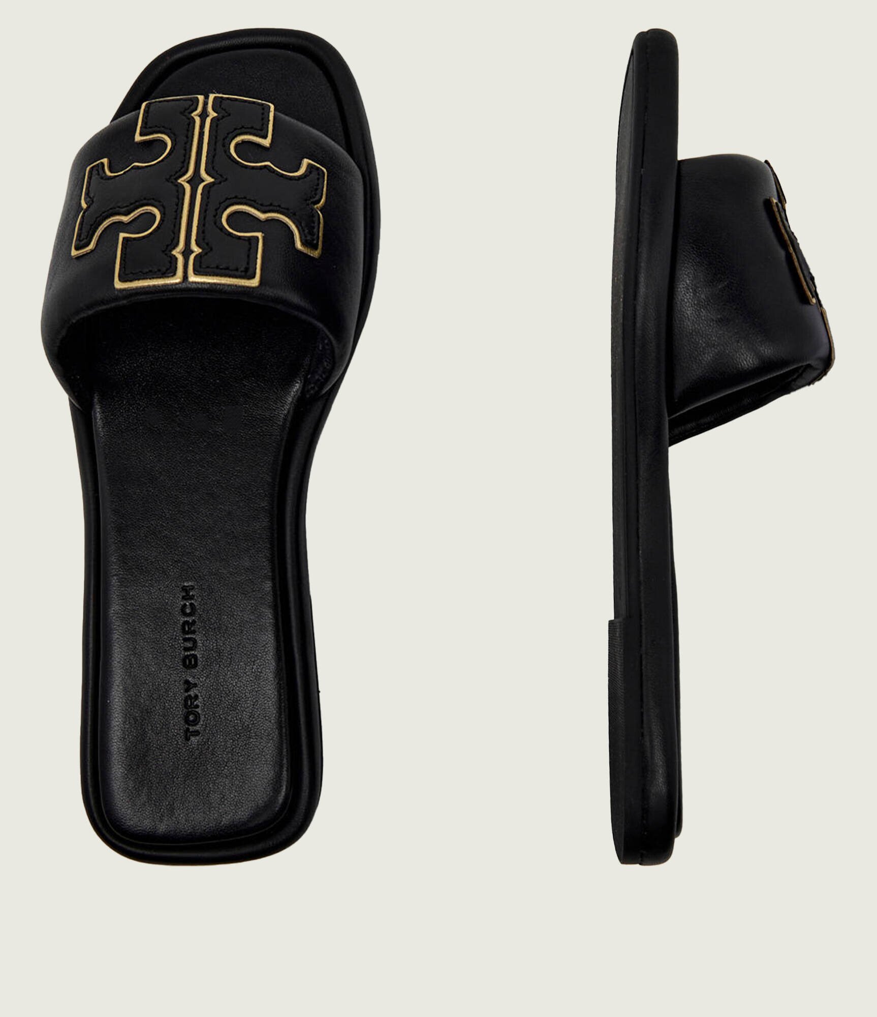 Tory Burch De piele șlapi DOUBLE T SPORT SLIDE