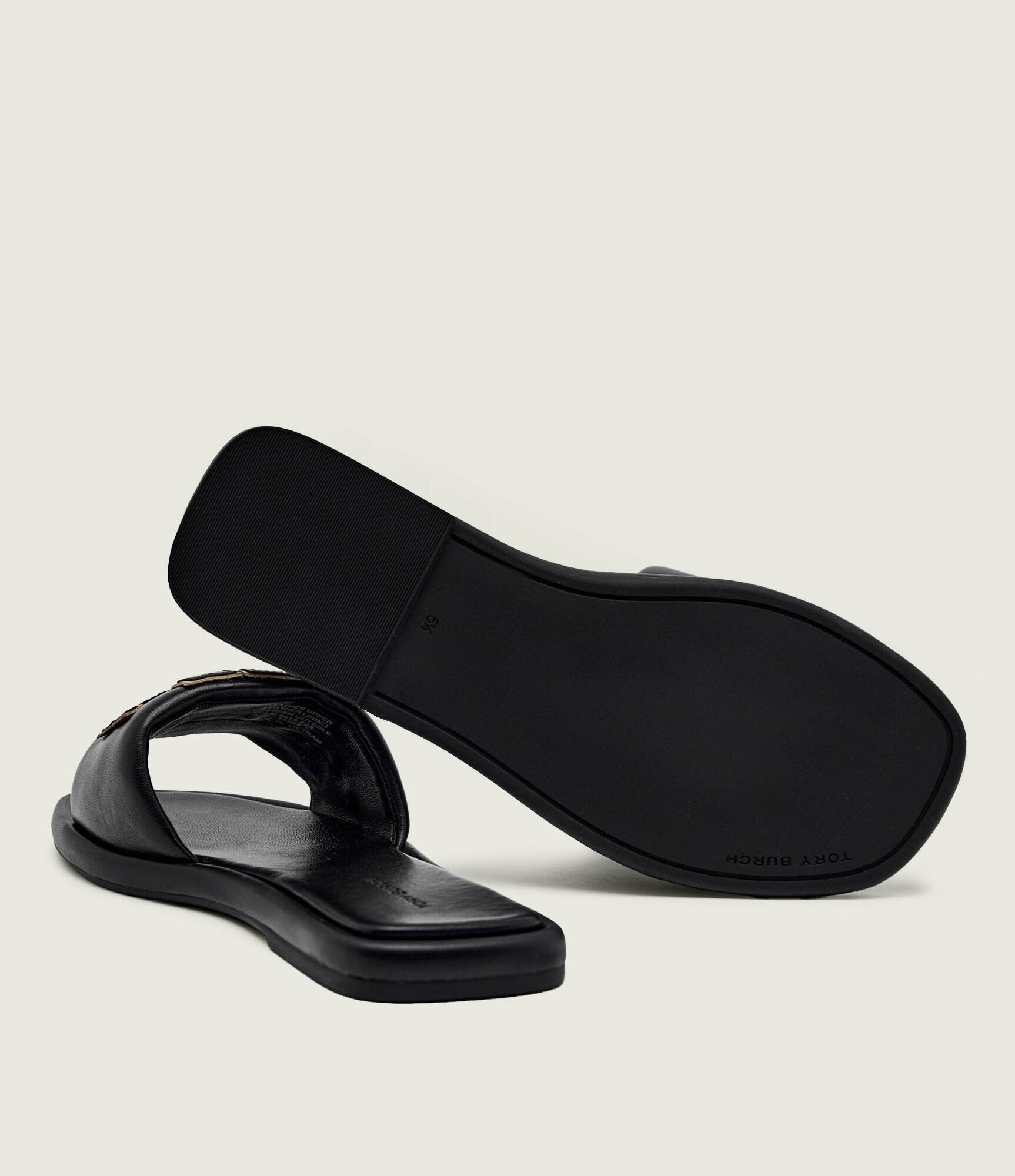 Tory Burch De piele șlapi DOUBLE T SPORT SLIDE
