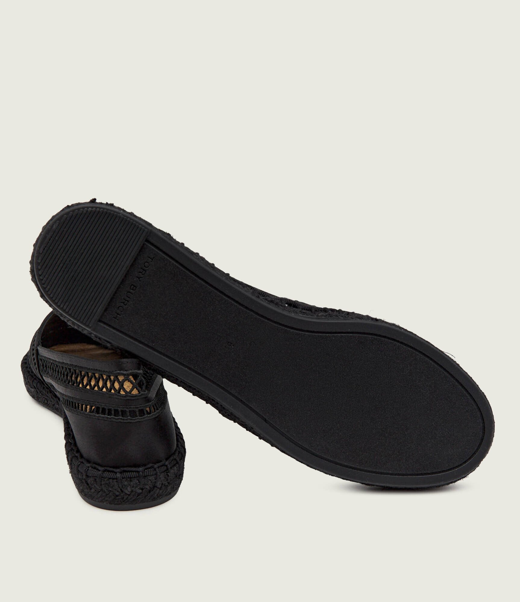 Tory Burch Espadrile Open Weave cu adaos de piele