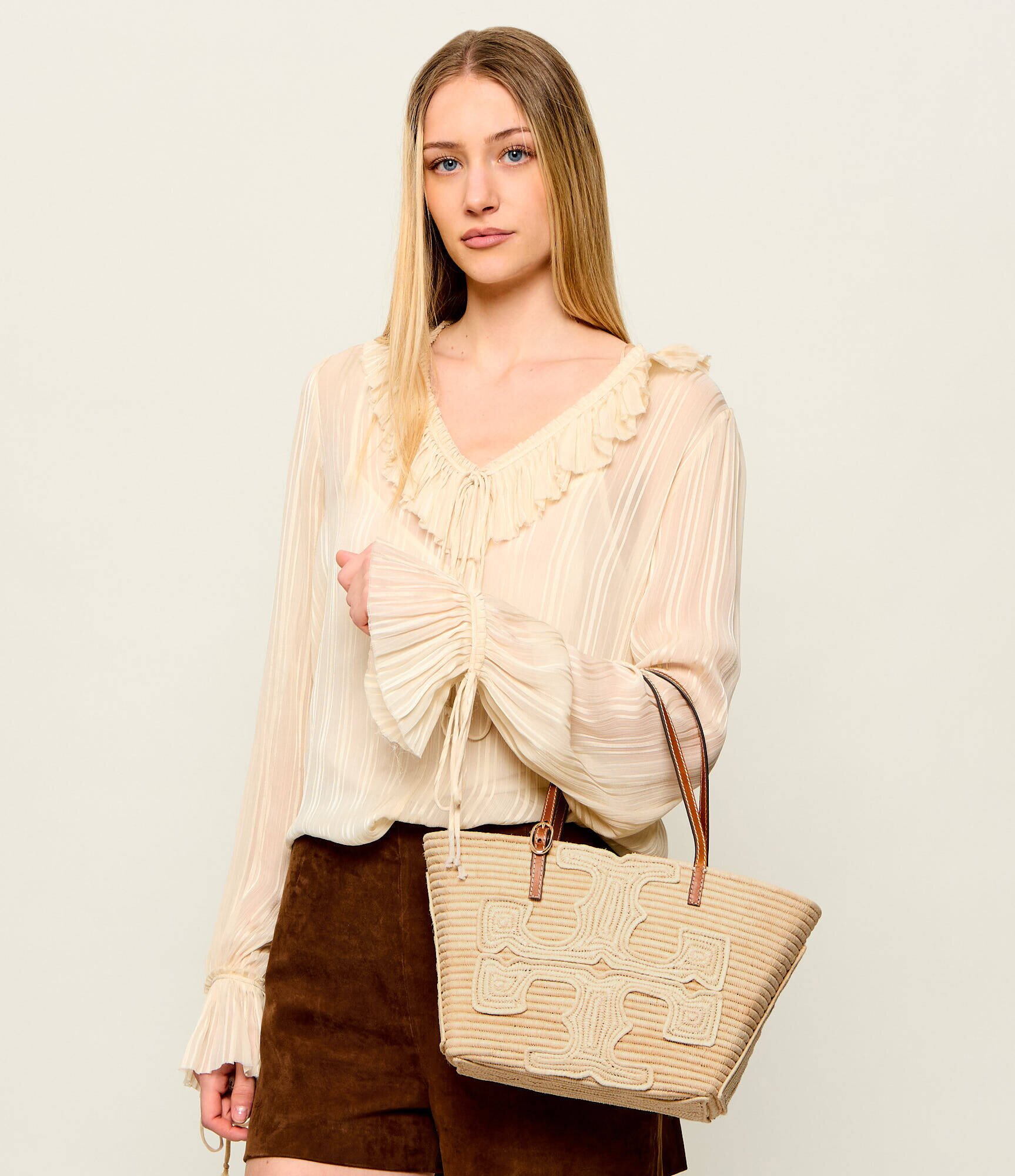 Tory Burch Geantă pe umăr Ella | x Doum cu adaos de piele