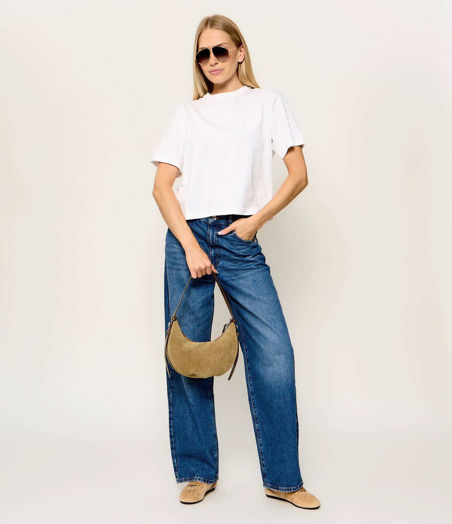 Tory Burch Hobo Romy | piele întoarsă
