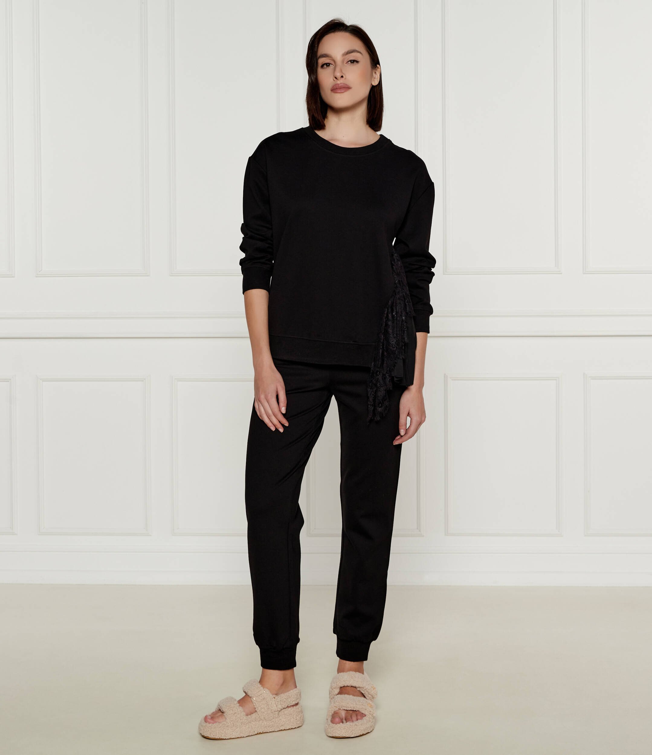 Tory Burch Sandale Kira cu adaos de piele | shearling