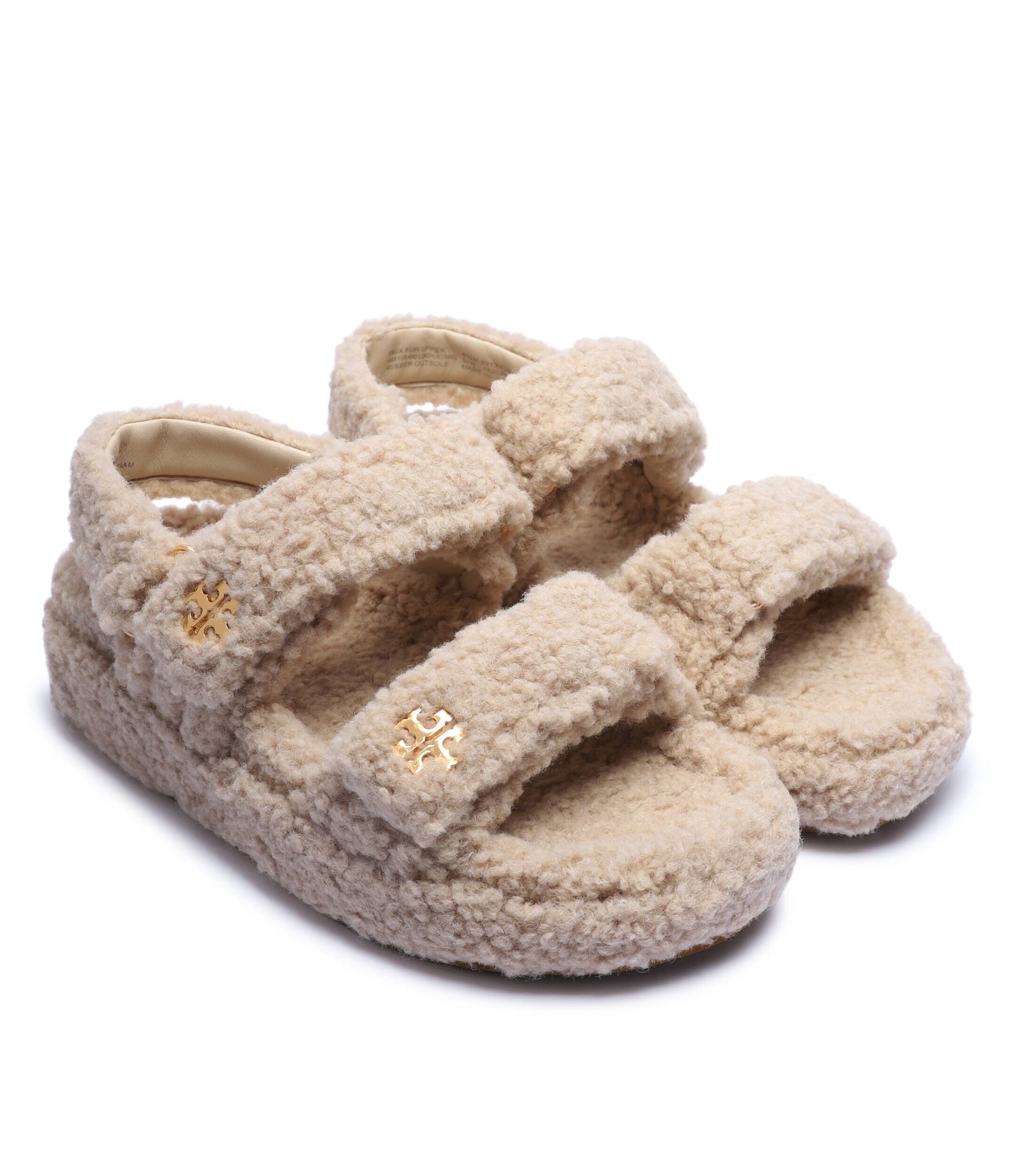 Tory Burch Sandale Kira cu adaos de piele | shearling