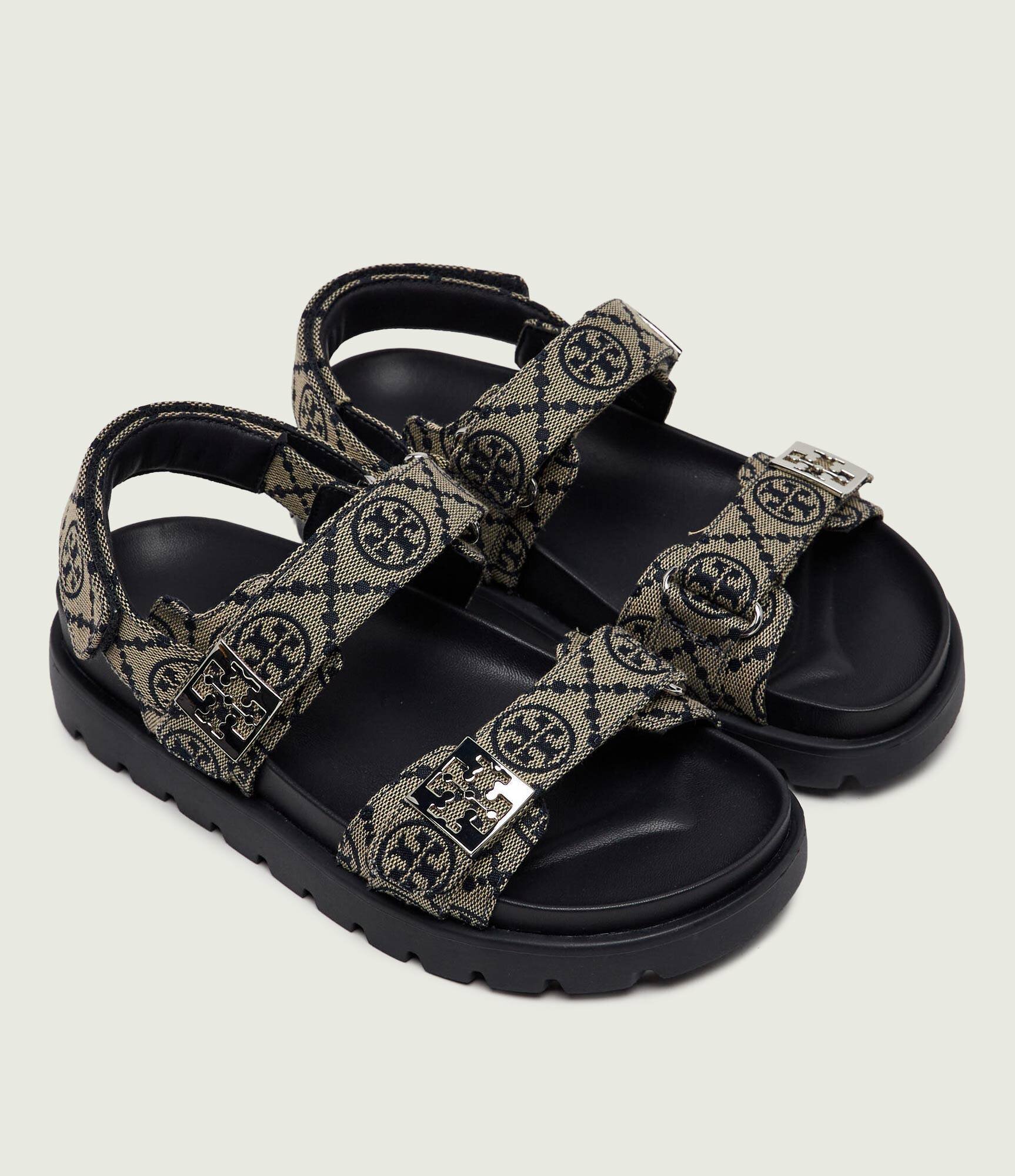 Tory Burch Sandale T MONOGRAM cu adaos de piele