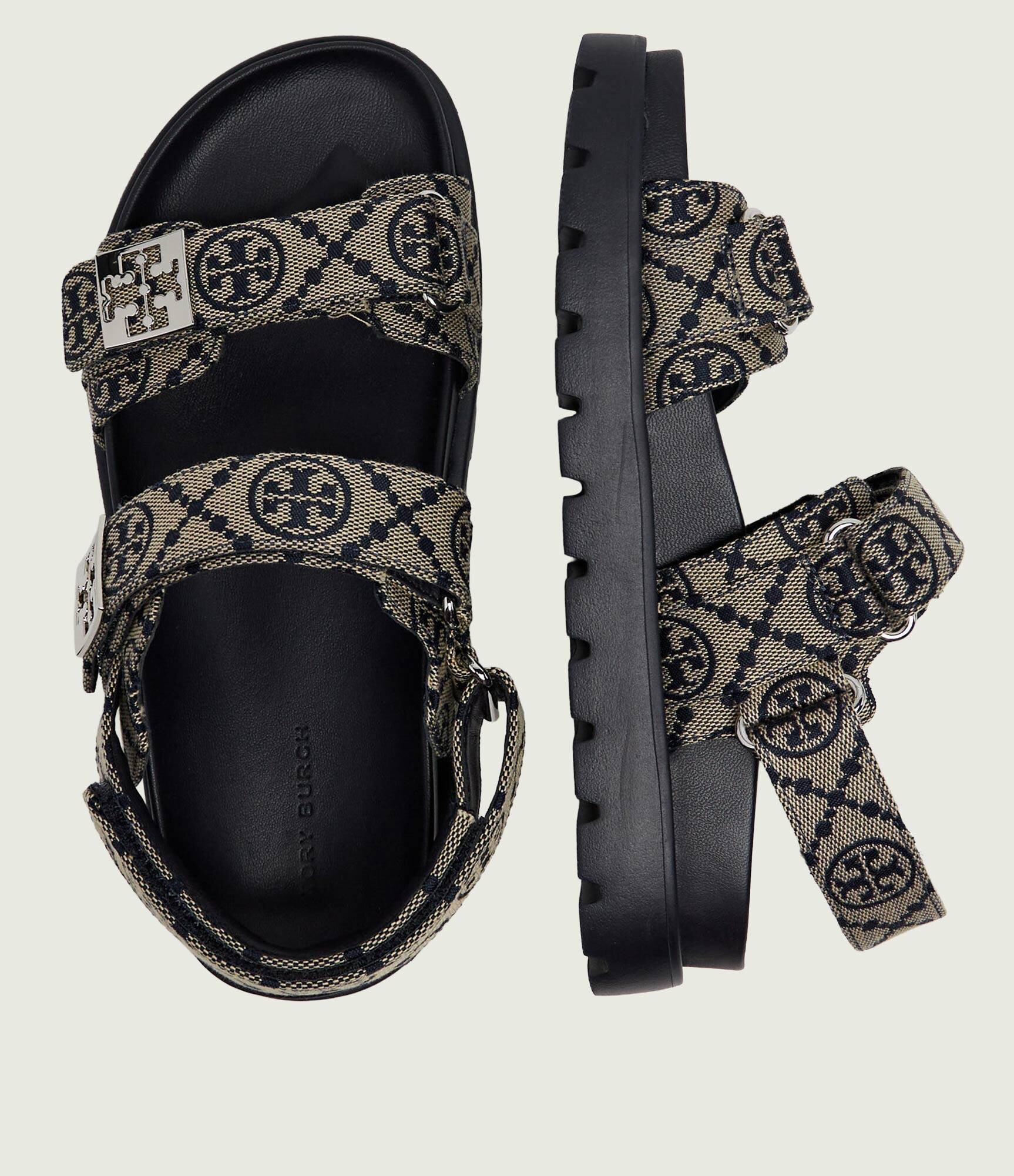 Tory Burch Sandale T MONOGRAM cu adaos de piele