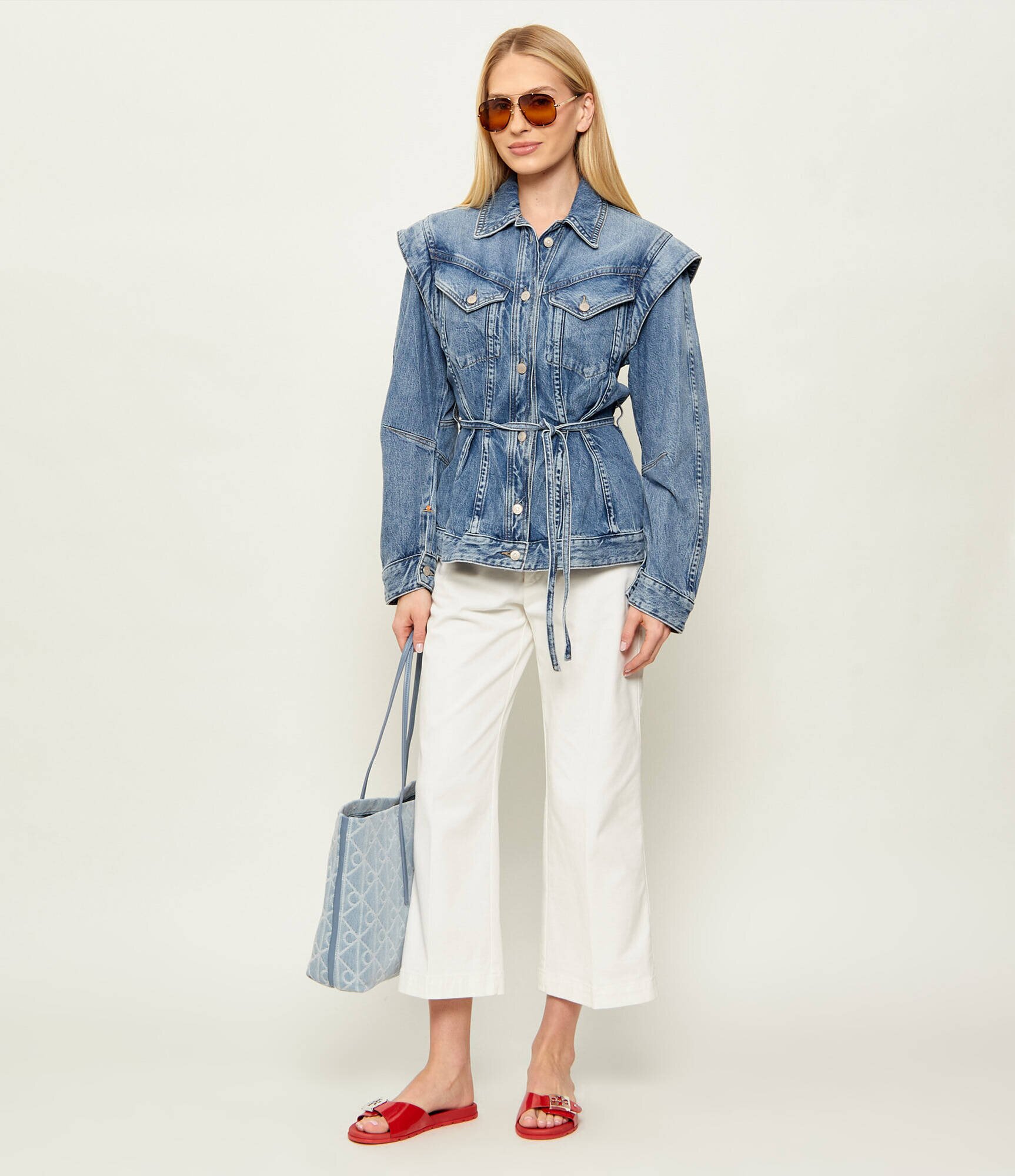 Tory Burch Șlapi MELLOW cu adaos de piele