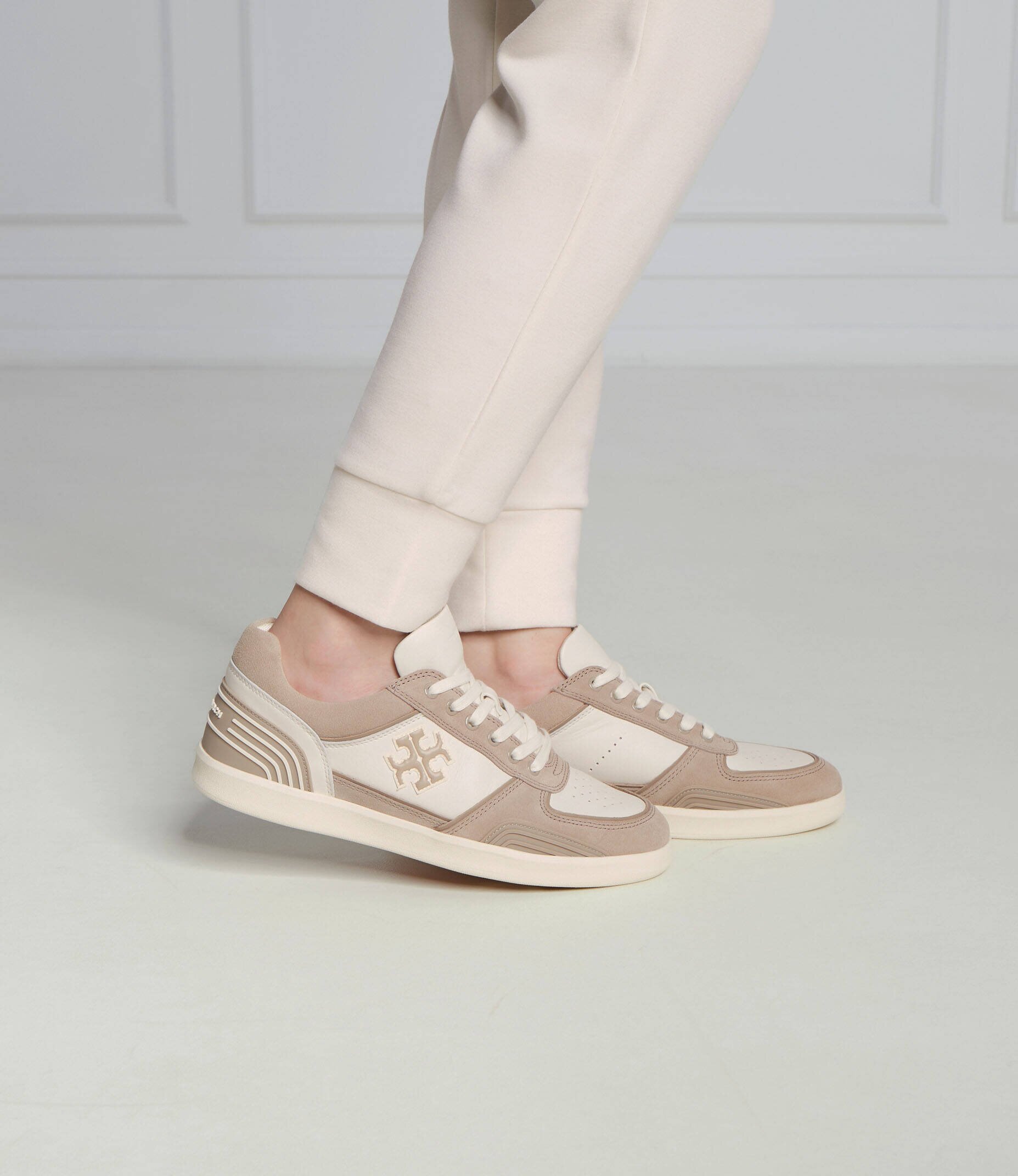 Tory Burch Teniși din piele Clover Court | piele întoarsă