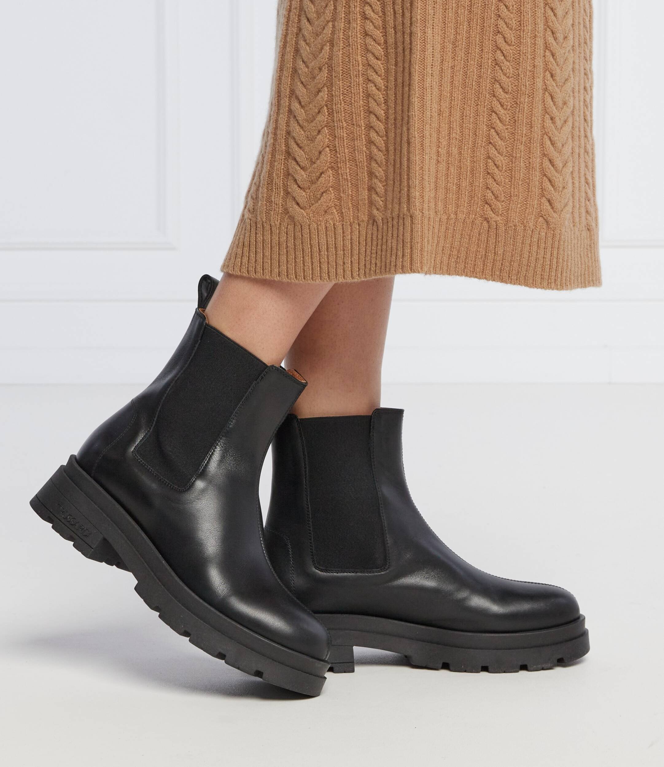 Trussardi De piele ghete chelsea Beatles