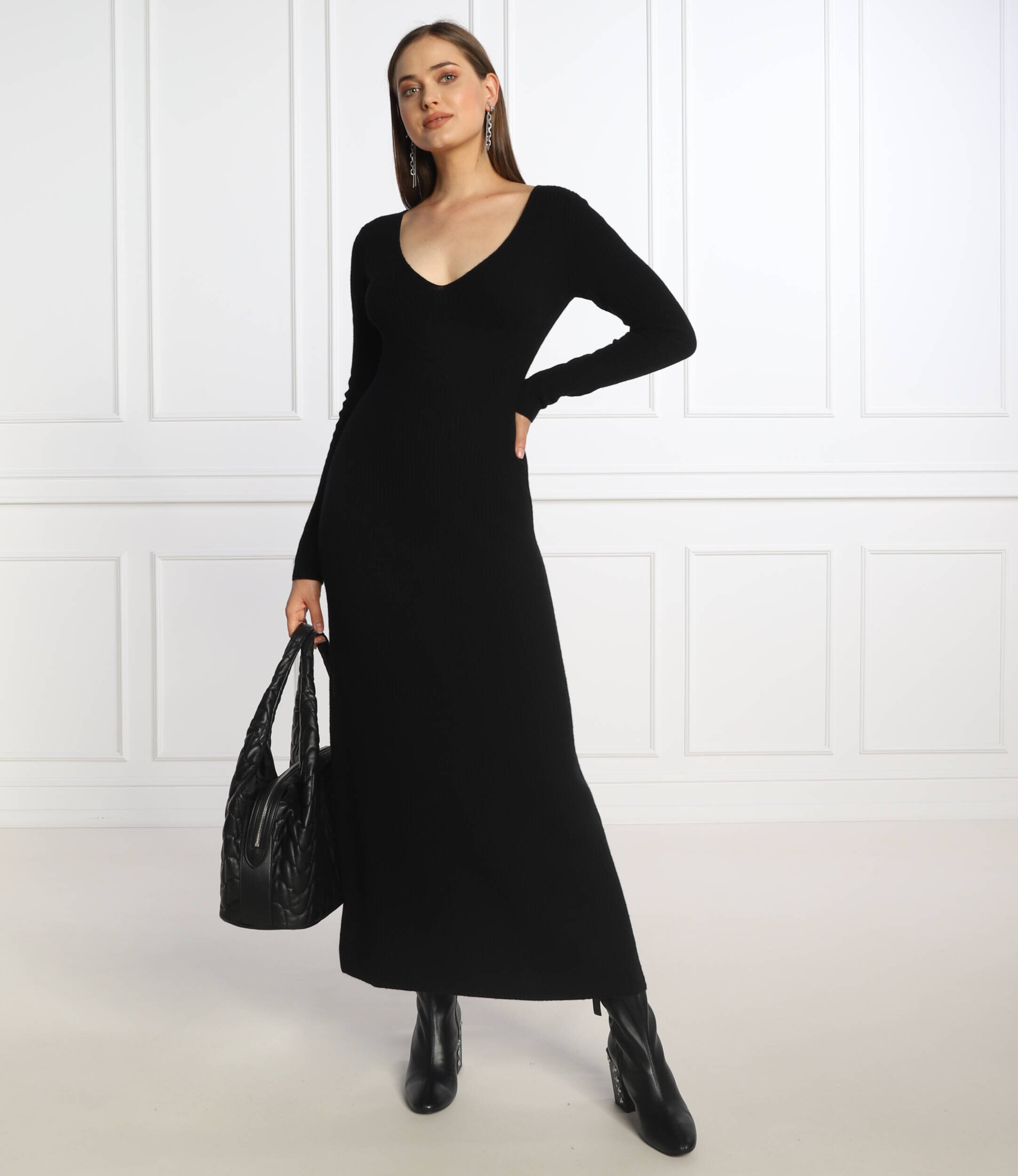 Trussardi Rochie cu adaos de lână și cașmir