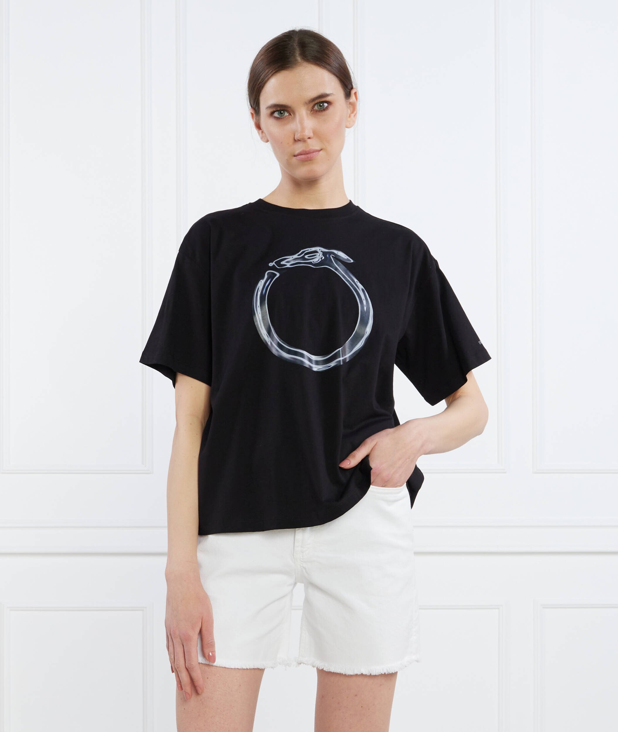 Trussardi Tricou GREYHOUND HEATMAP PRINT COTTON JERSEY 30/1 | Relaxed fit