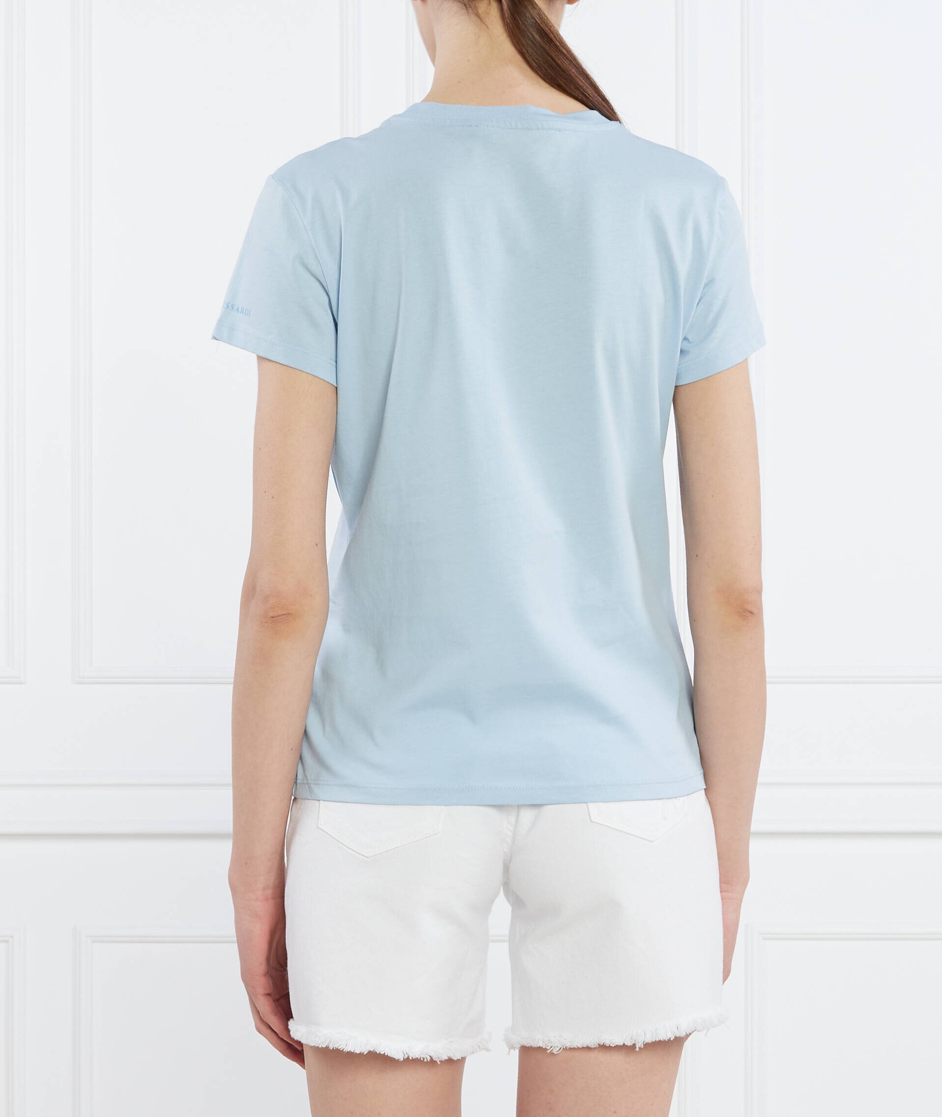 Trussardi Tricou GREYHOUND SHOULDER PRINT COTTON JERSEY 30/1 | Regular Fit