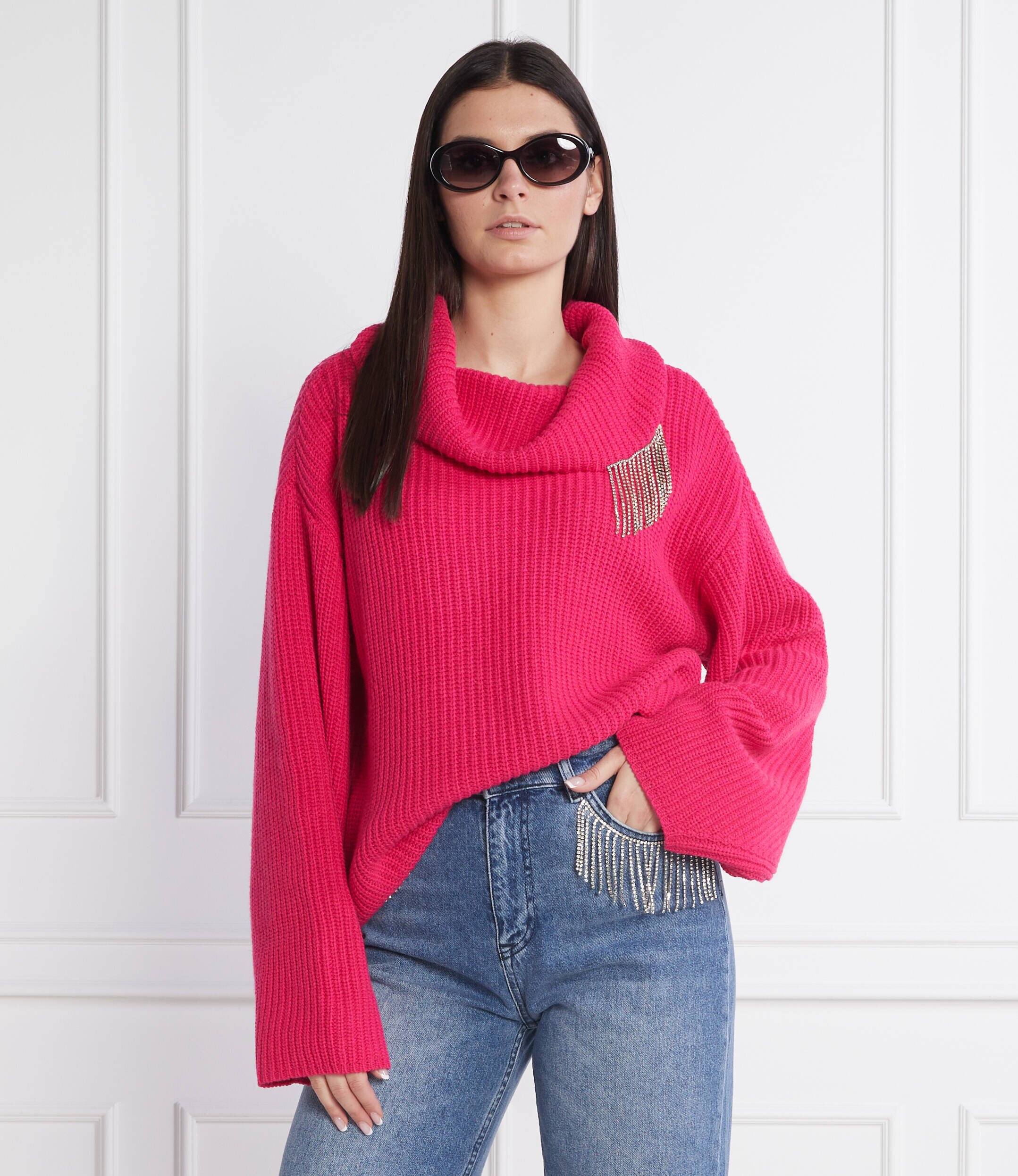 Twinset Actitude Pulover | Relaxed fit cu adaos de lână