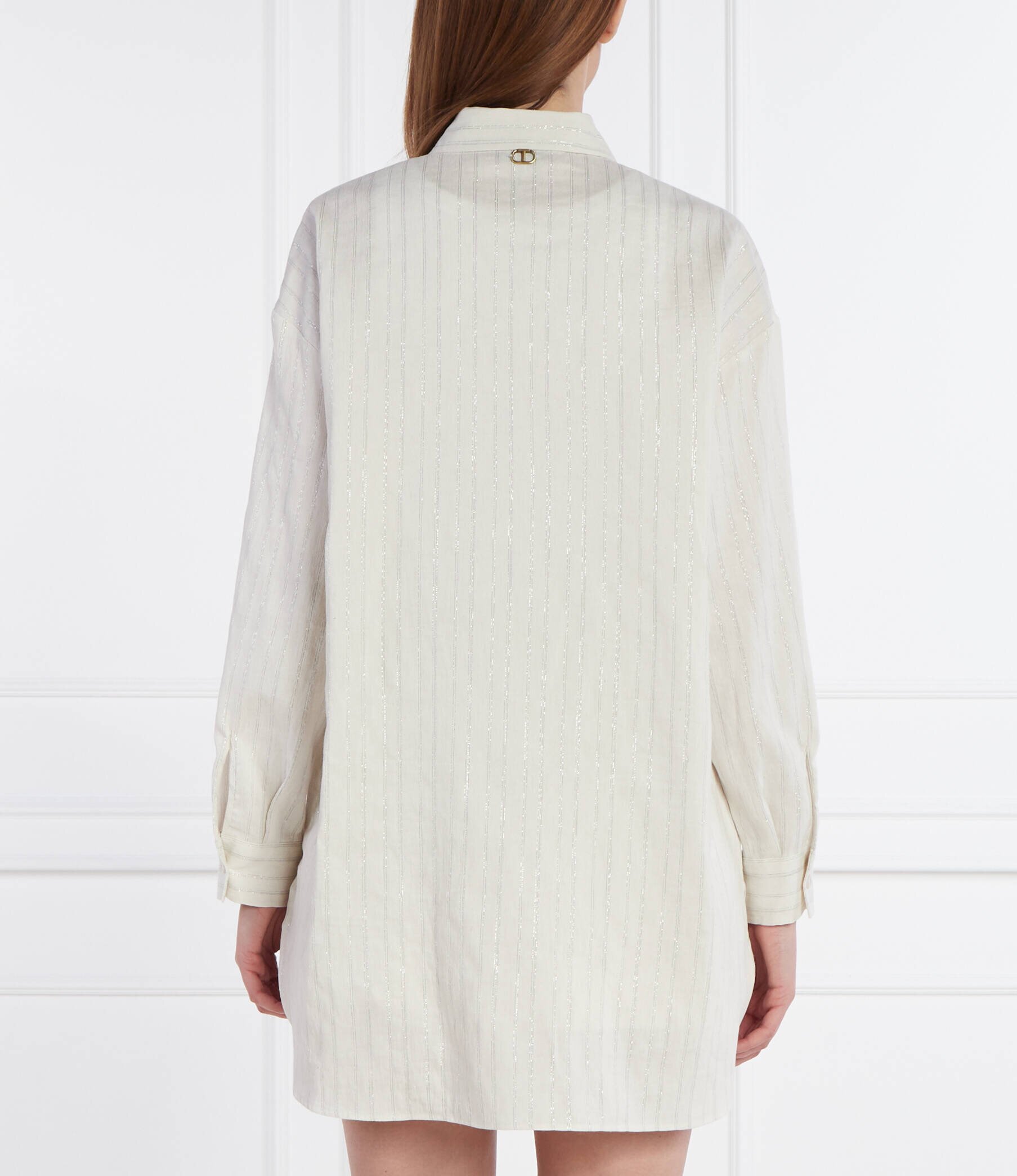 TWINSET Cămașă CAMICIONE | Relaxed fit | cu adaos de in