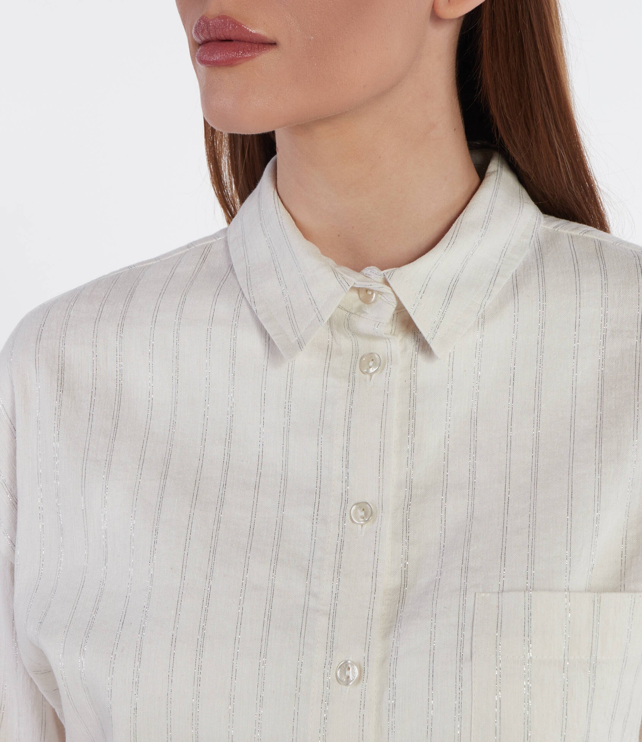 TWINSET Cămașă CAMICIONE | Relaxed fit | cu adaos de in