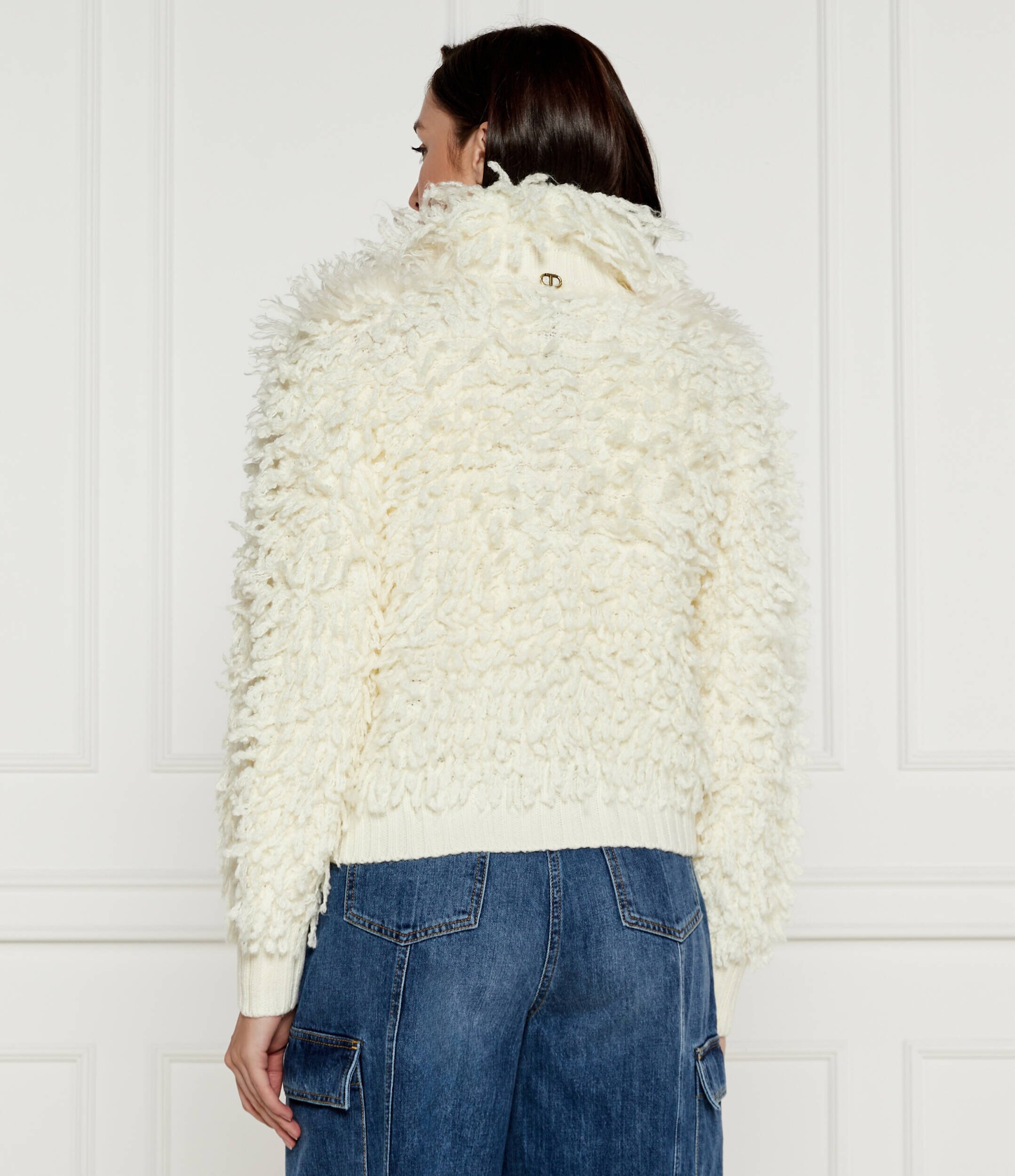 TWINSET Cardigan | Loose fit cu adaos de lână