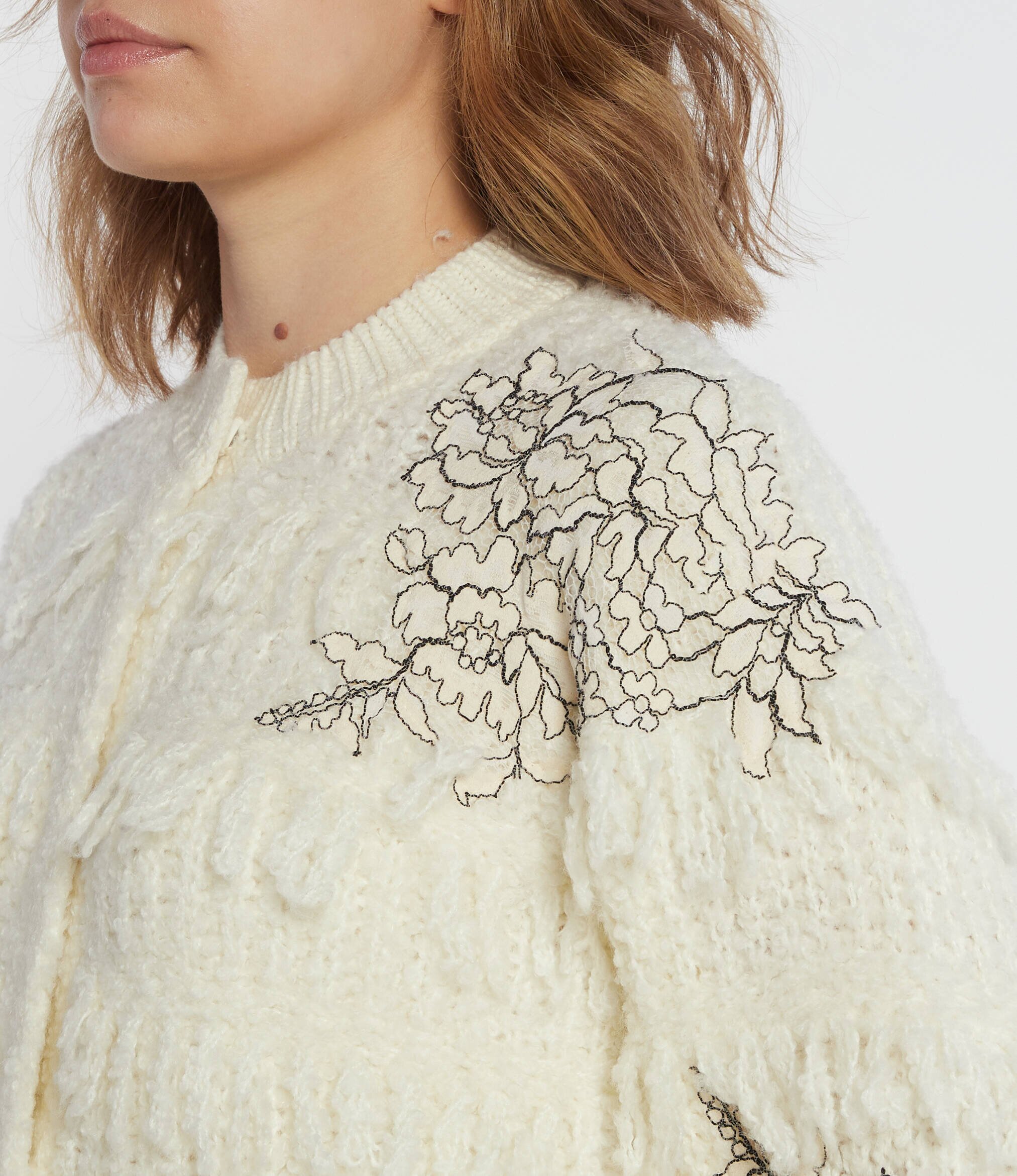 TWINSET Cardigan | Regular Fit cu adaos de lână