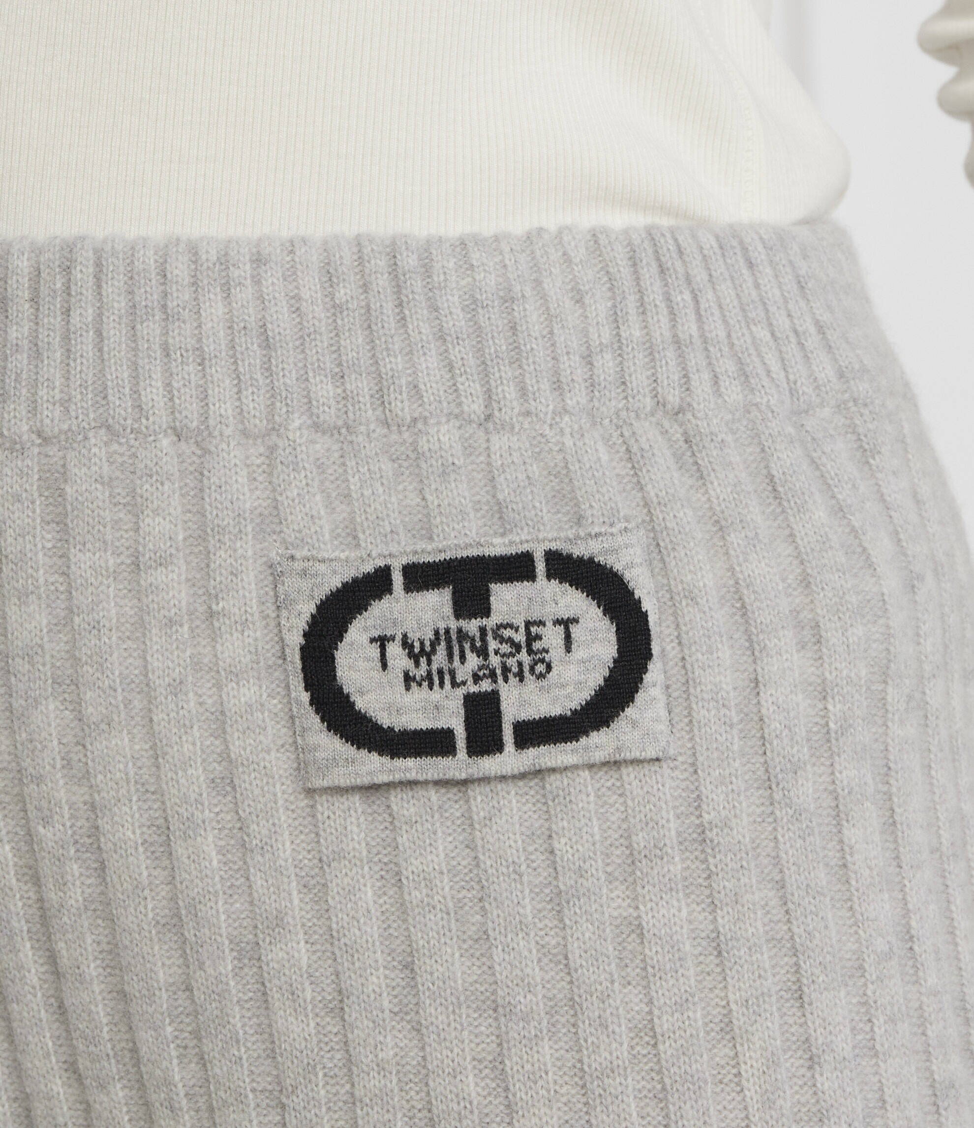 TWINSET De lână pantaloni de tricot | Regular Fit cu adaos de cașmir