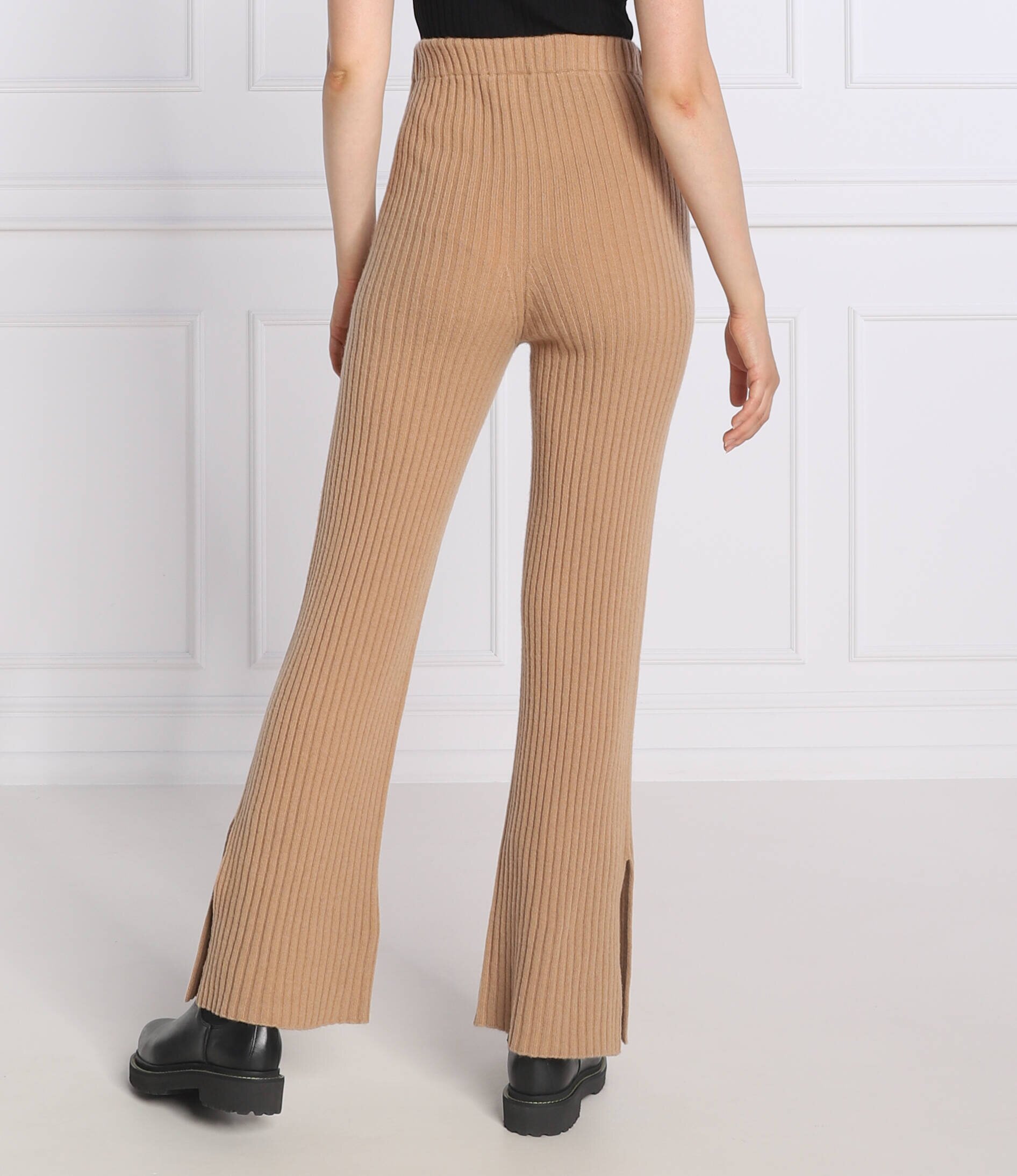 TWINSET De lână pantaloni de tricot | Relaxed fit cu adaos de cașmir