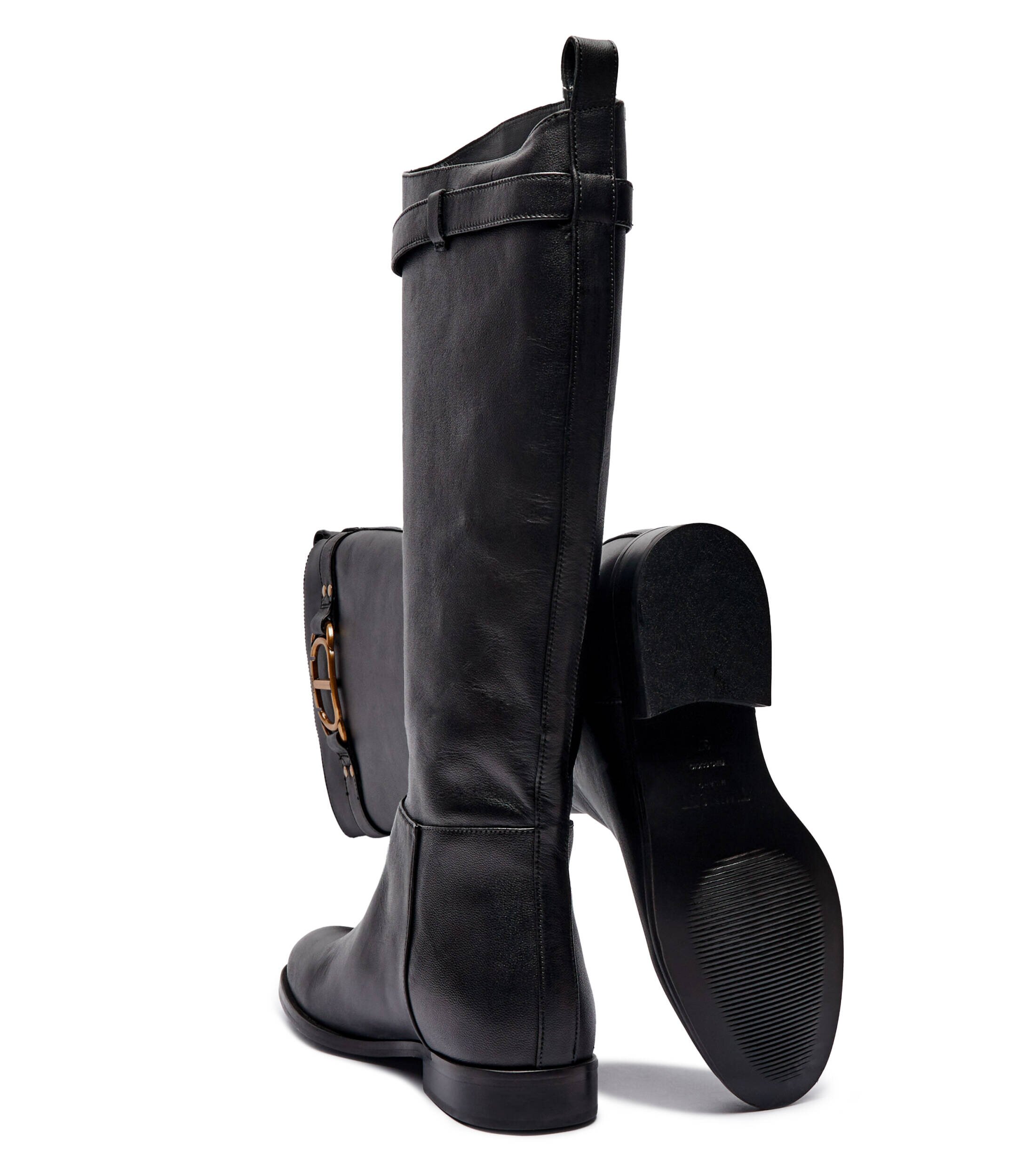 TWINSET De piele cizme de echitație