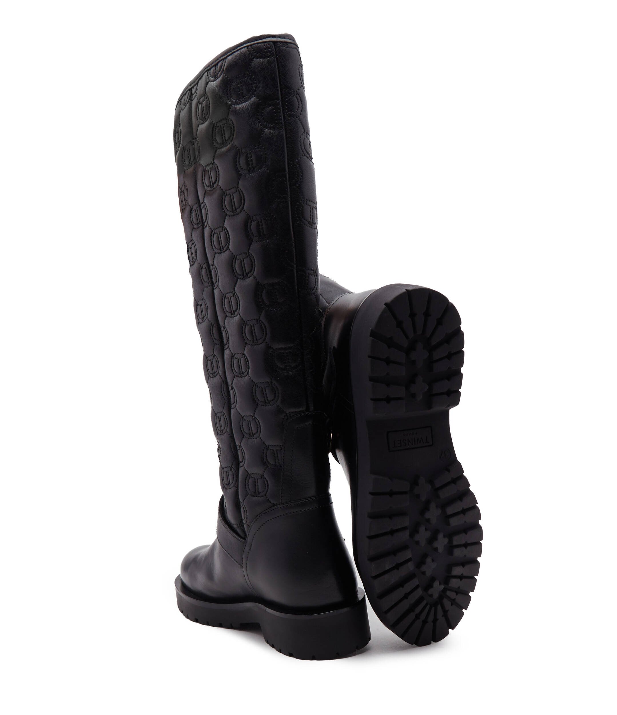 TWINSET De piele cizme de echitație