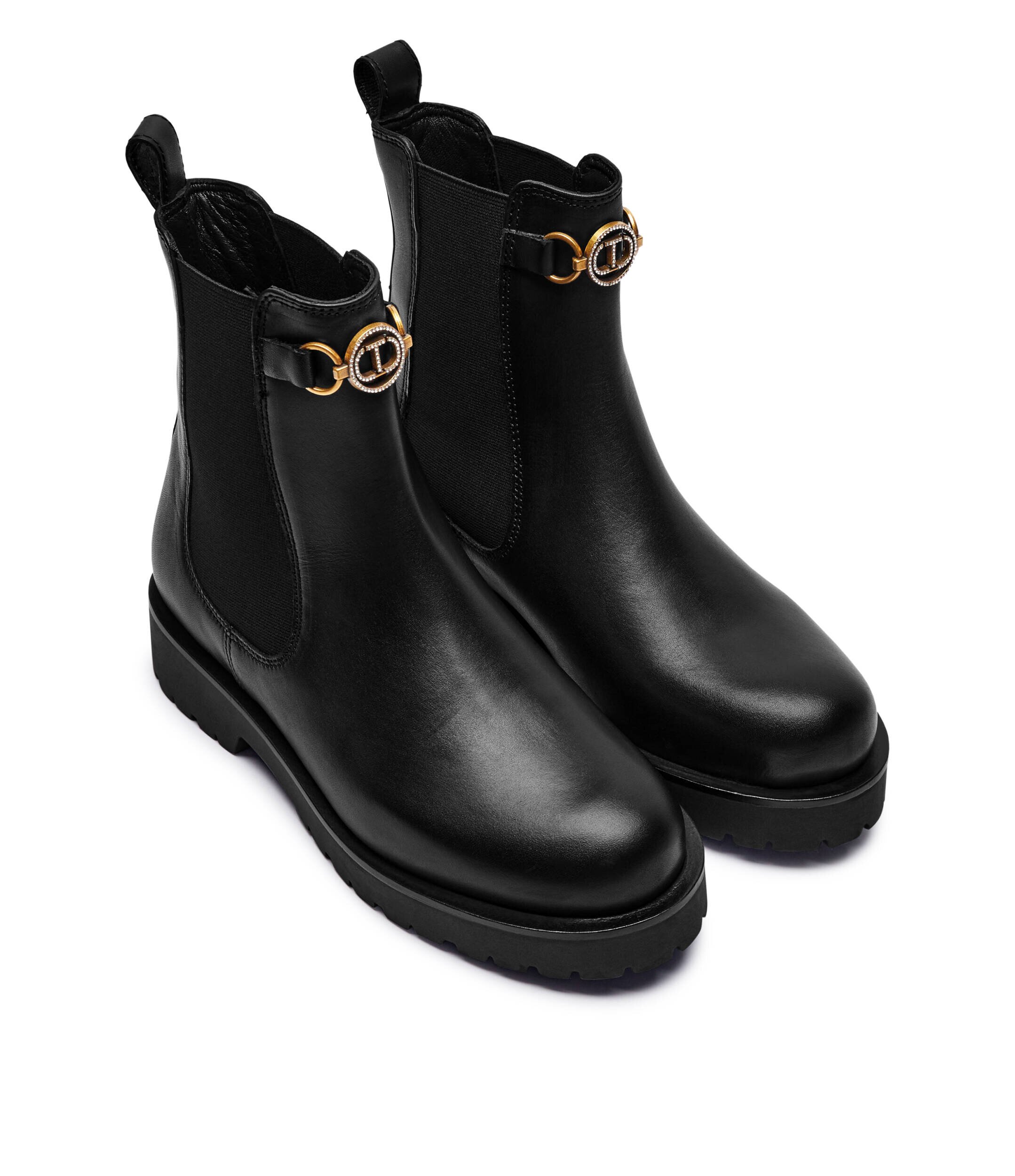 TWINSET De piele ghete chelsea