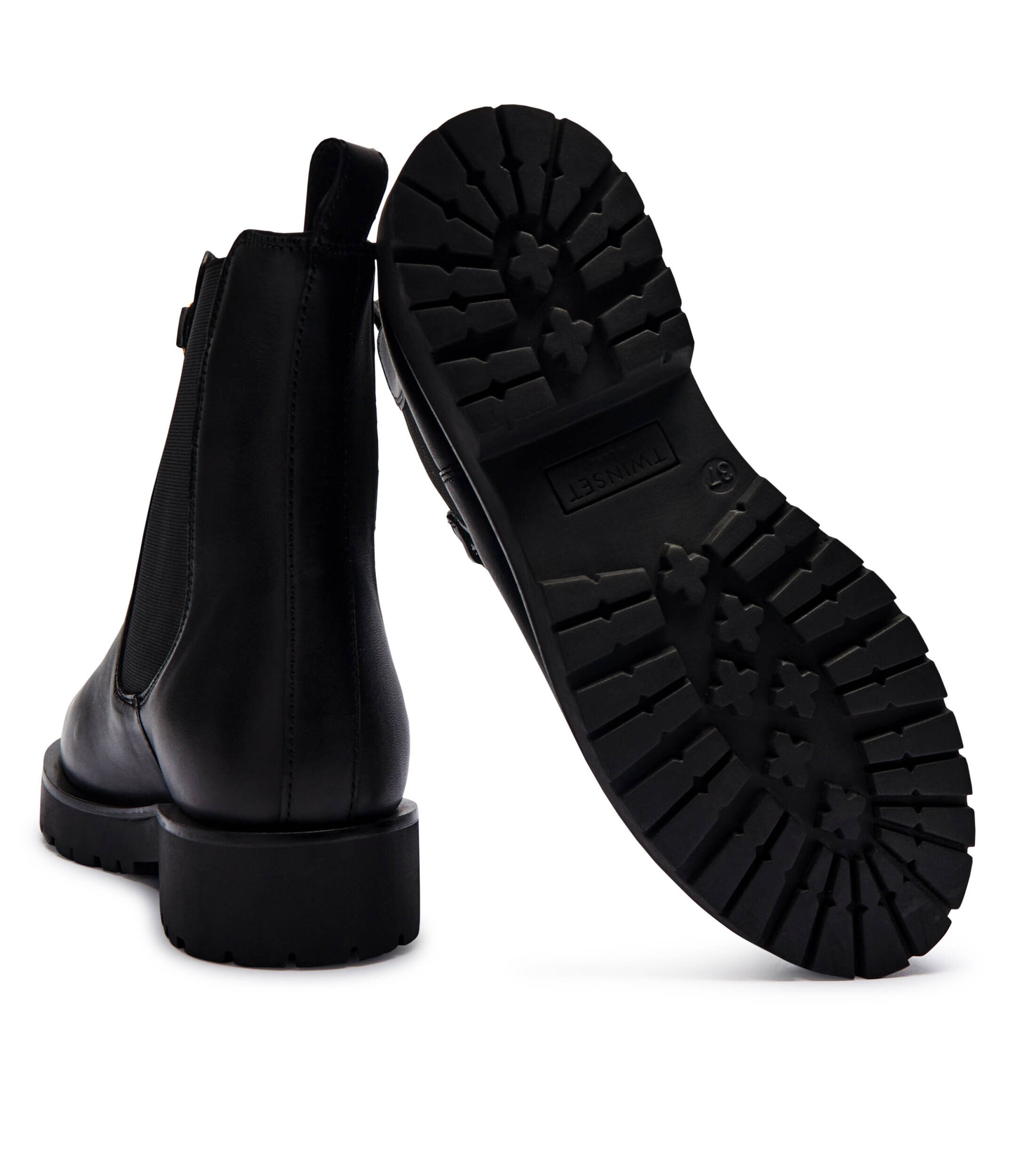 TWINSET De piele ghete chelsea